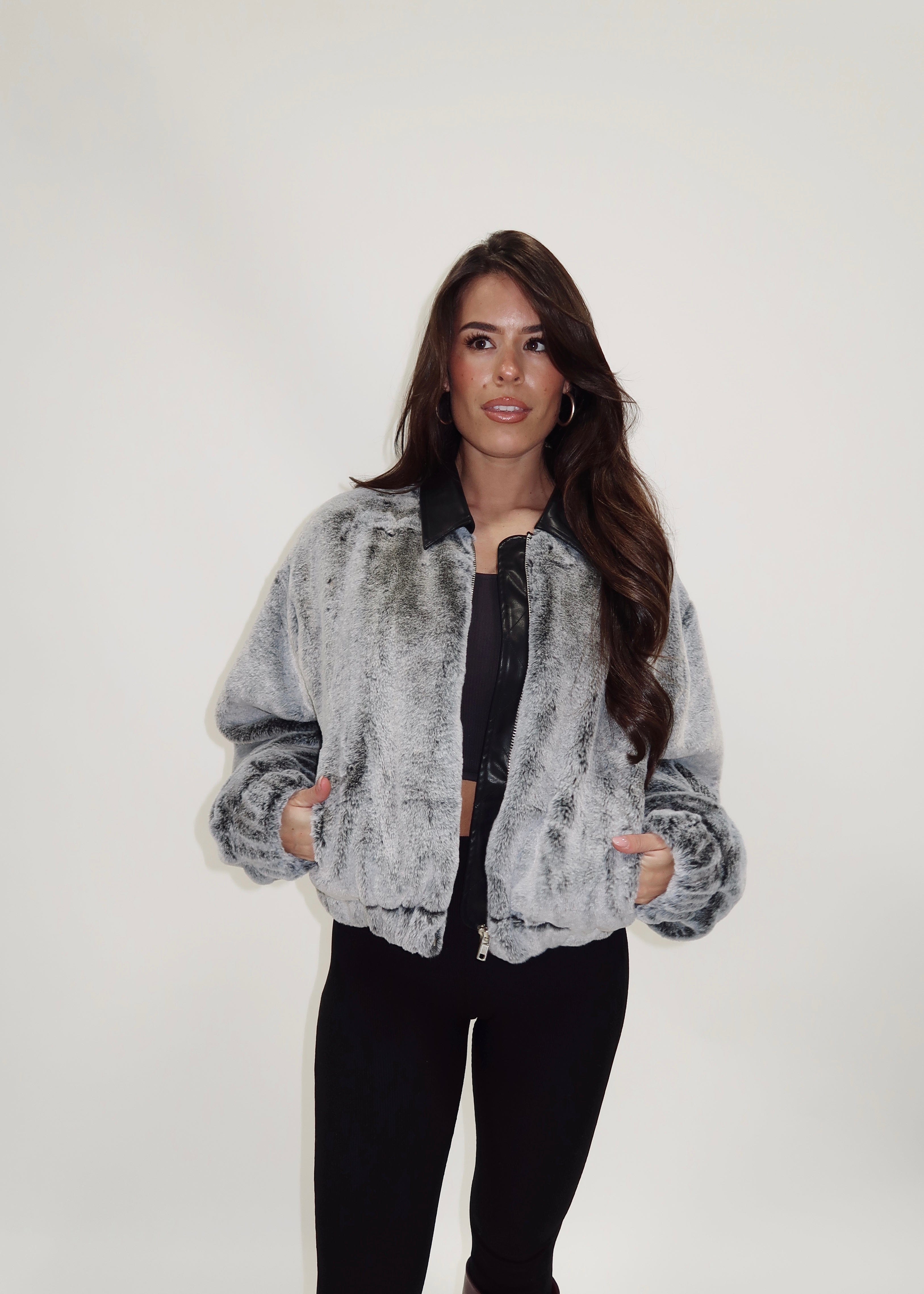 Faux Fur Bomber Jacket