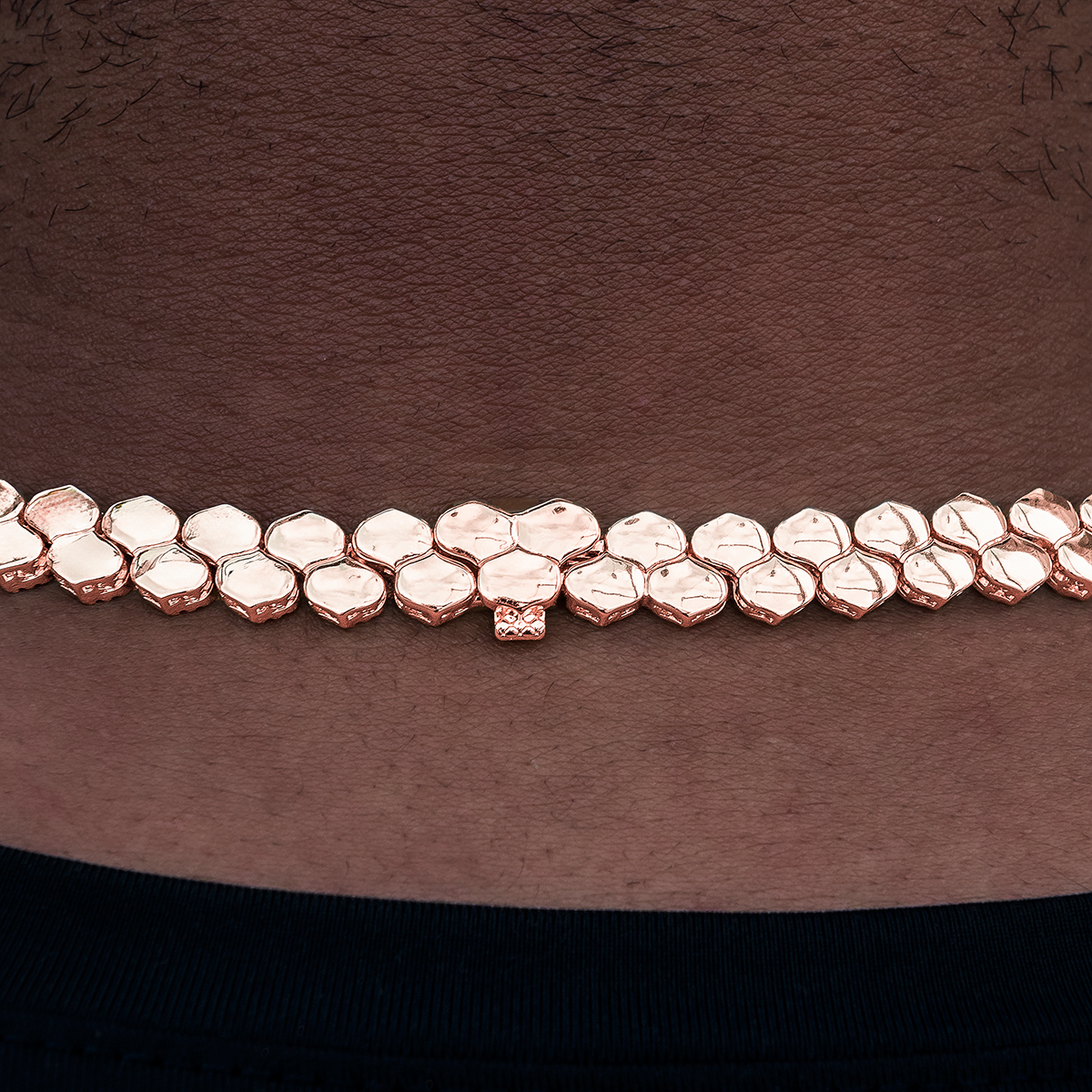 Flat Reptile Chain in Rose Gold -4mm