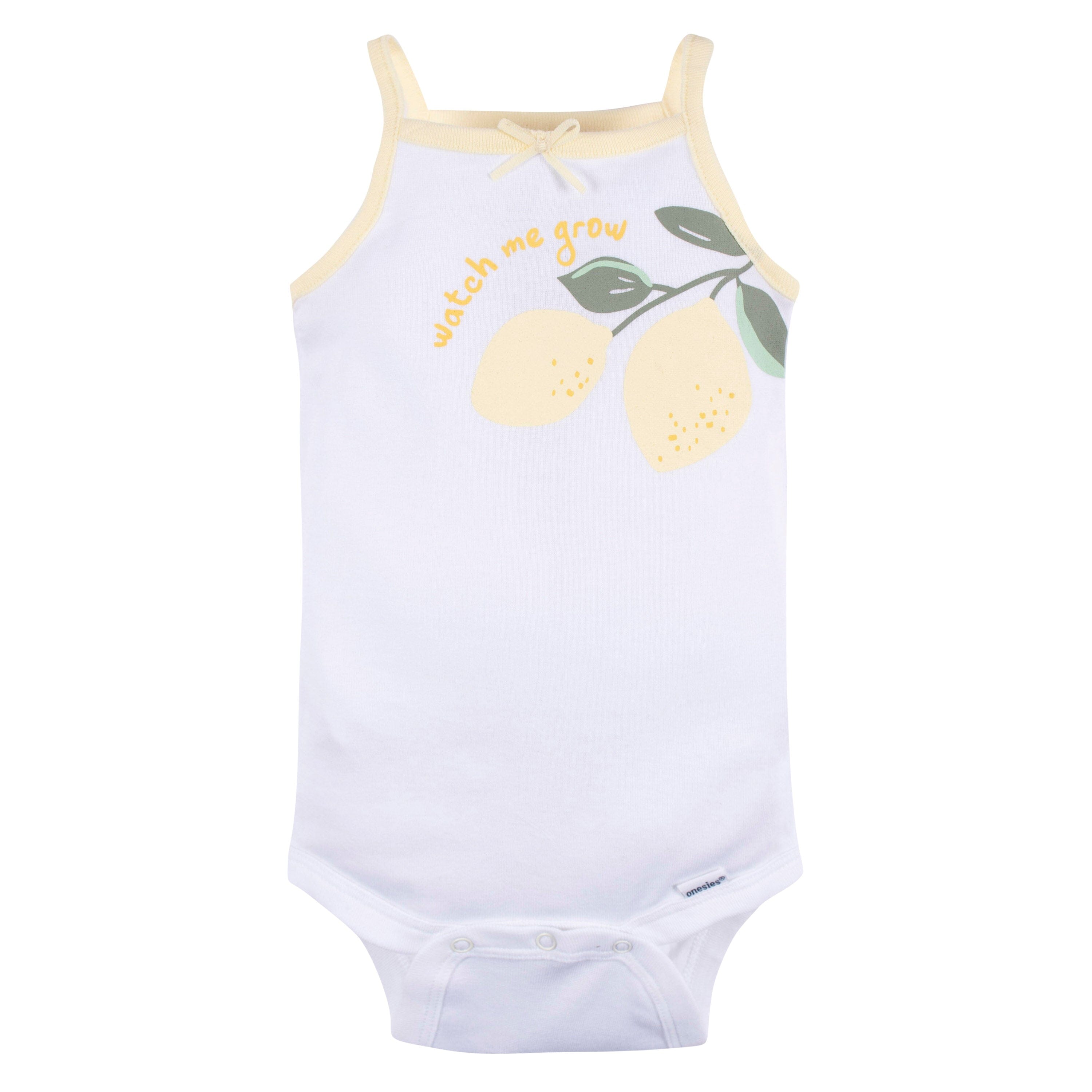 4-Pack Baby Girls Little Lemon Sleeveless Onesies Bodysuits