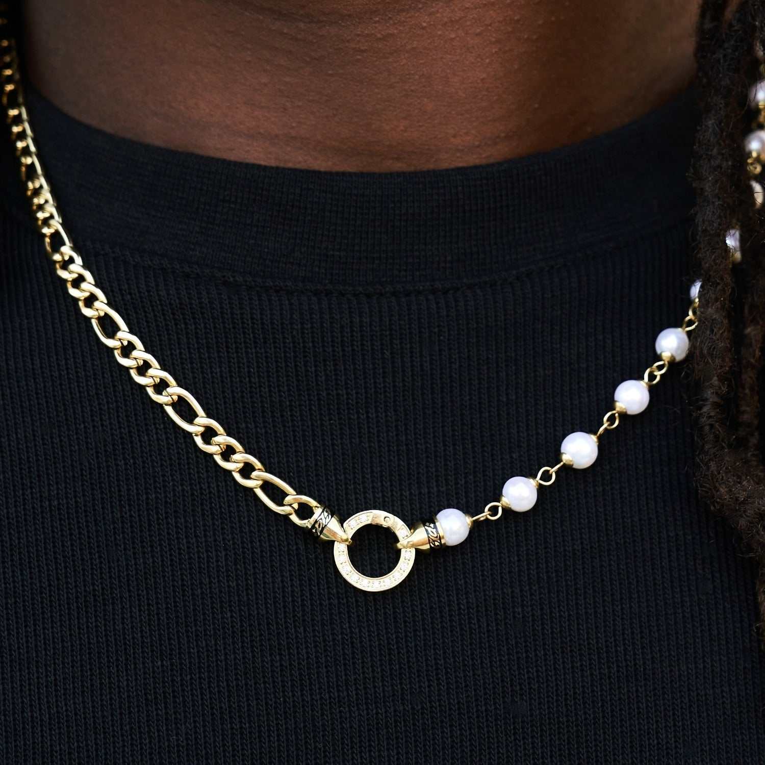 Figaro Link + Pearl Chain