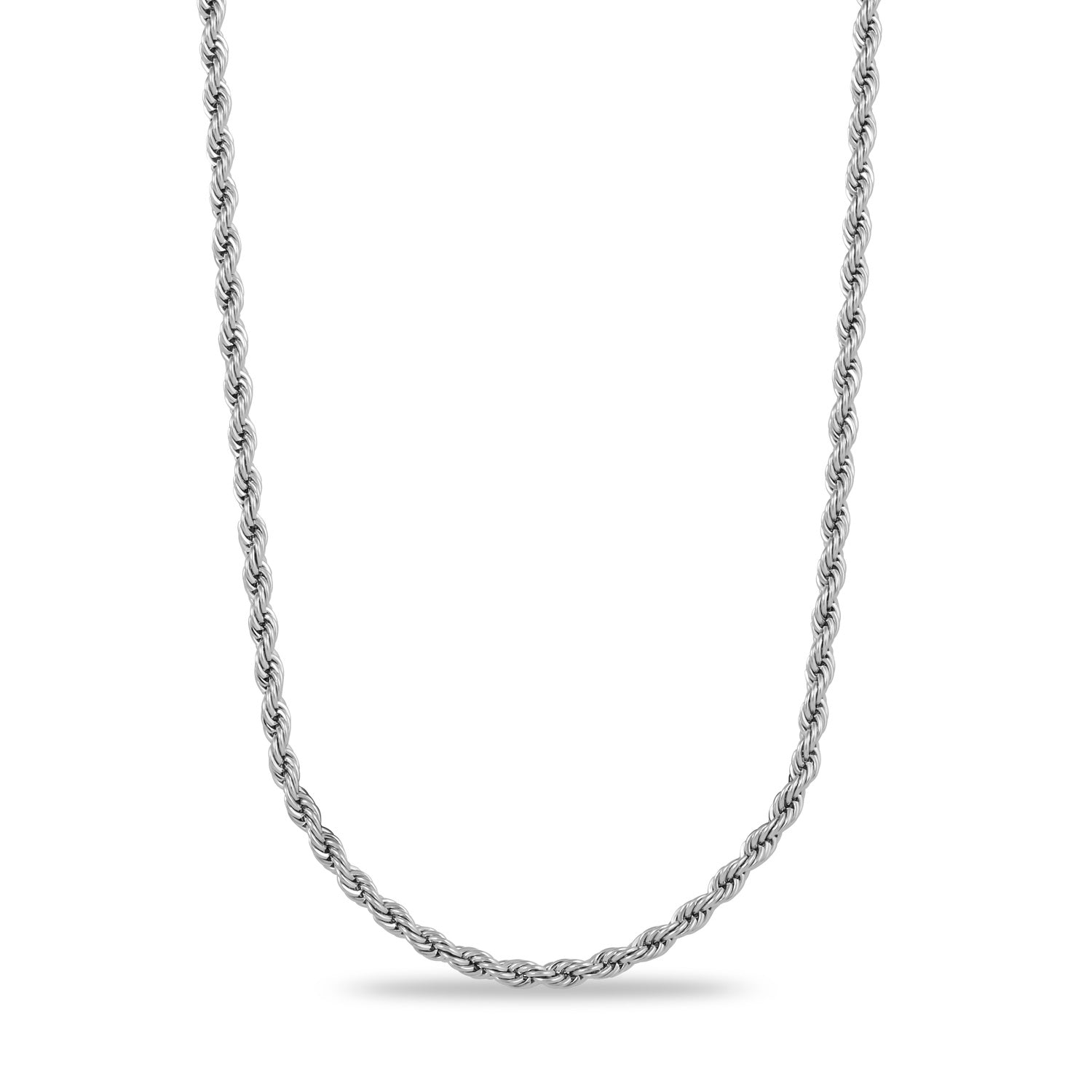 Youth Rope Chain in White Gold - 4mm