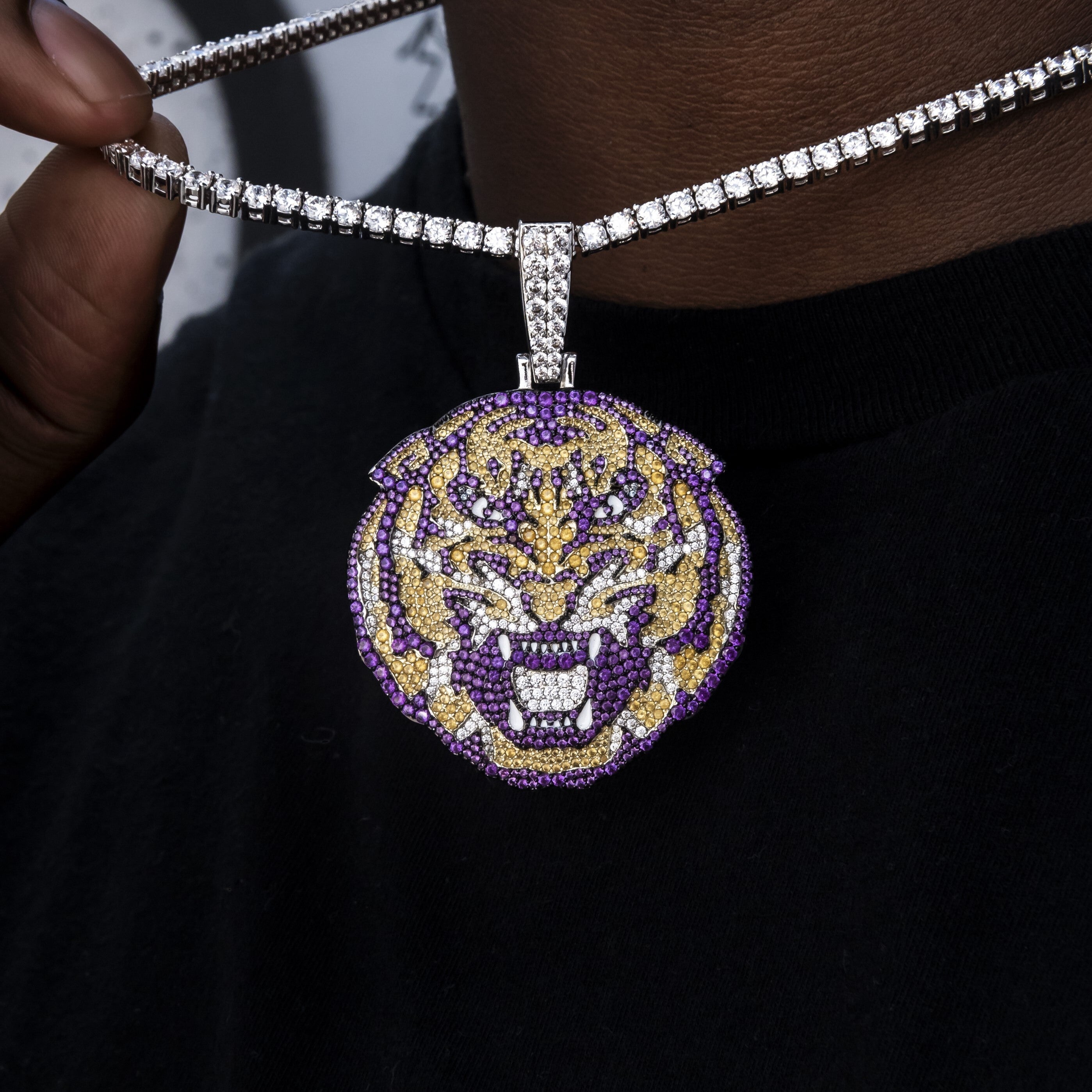 Large LSU Official NCAA Mascot Pendant