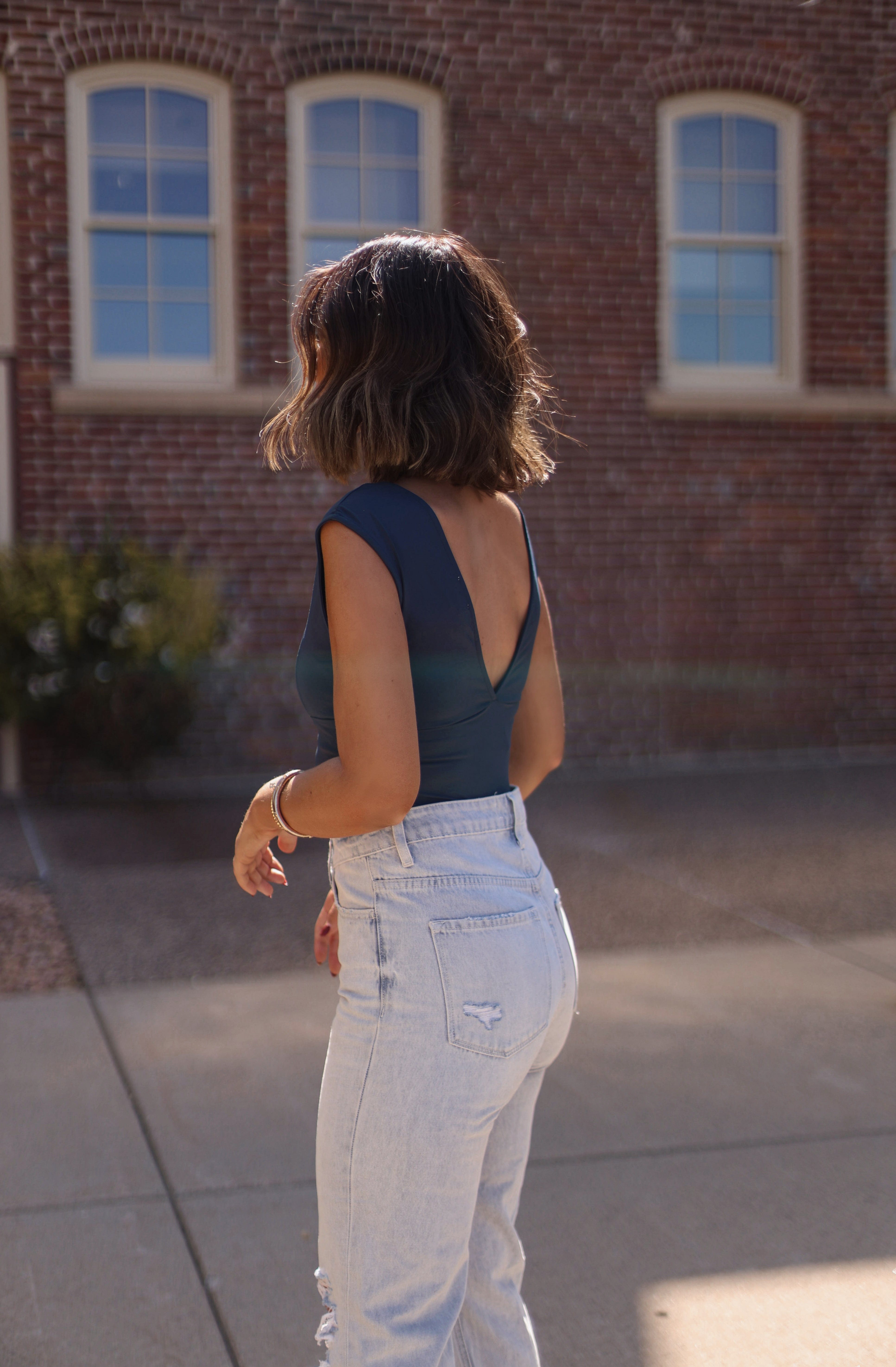 Navy Sweetheart Bodysuit