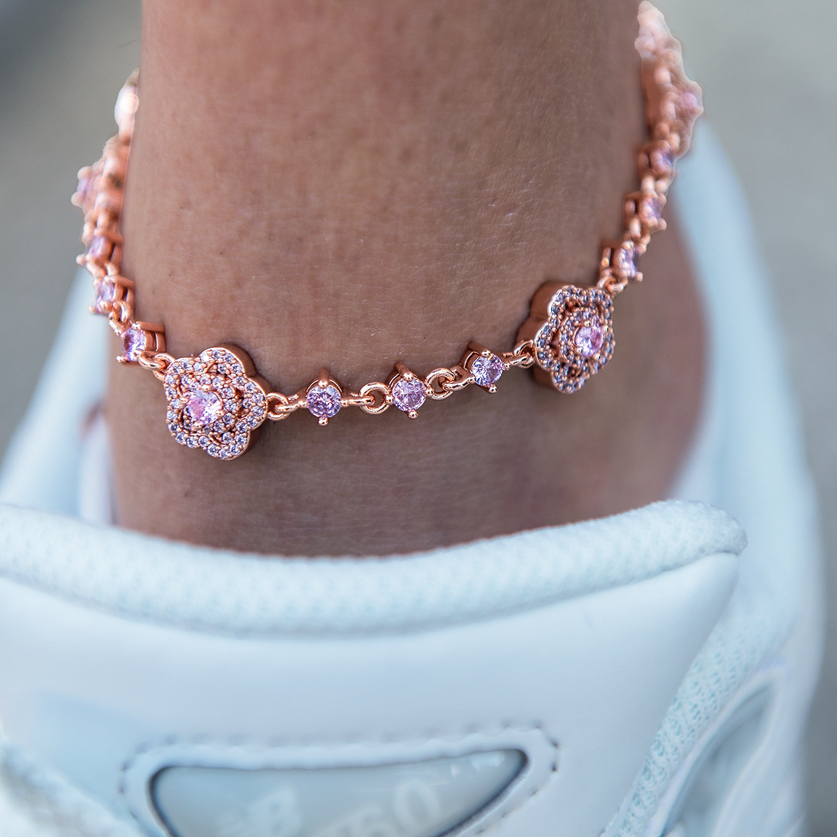 Daisy Anklet in Rose Gold