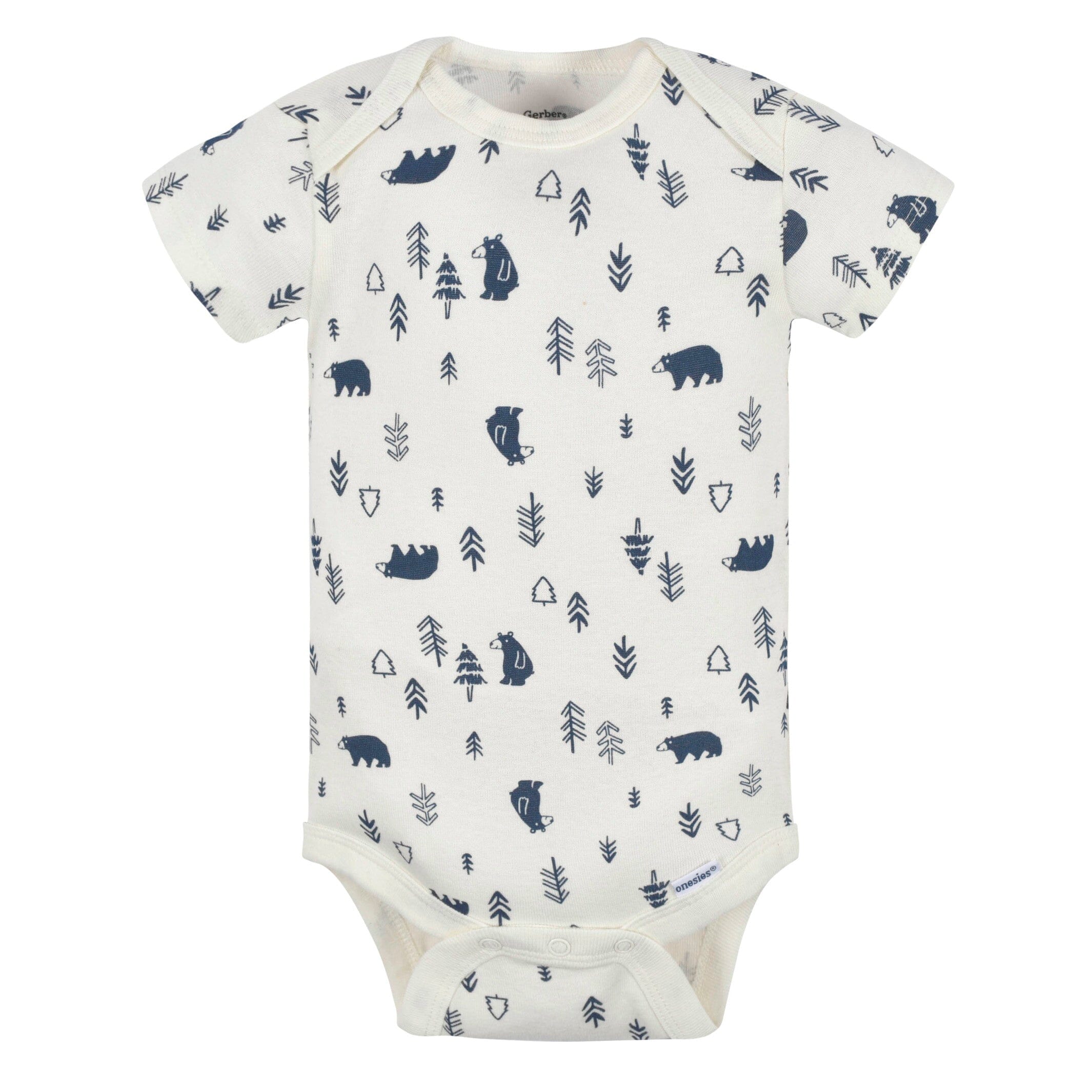 3-Pack Baby Boys Bear Short Sleeve Onesies Bodysuits