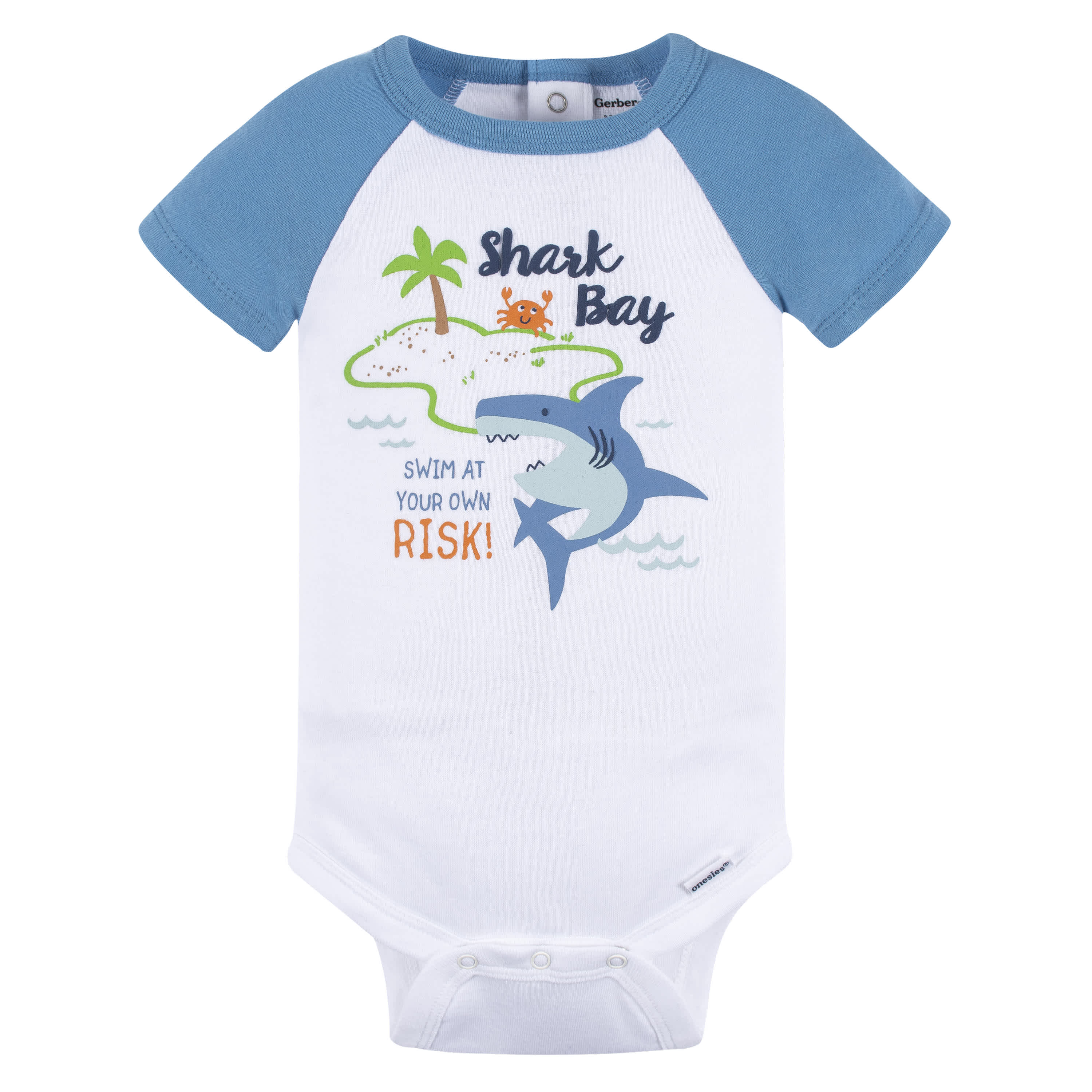 4-Pack Baby Boys Shark Bay Short Sleeve Onesies Bodysuits