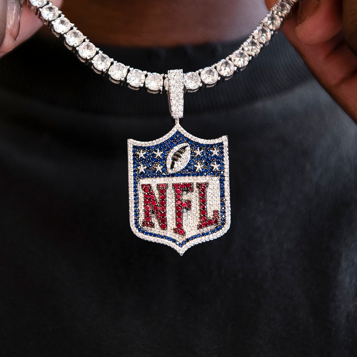 Iced NFL Logo Pendant