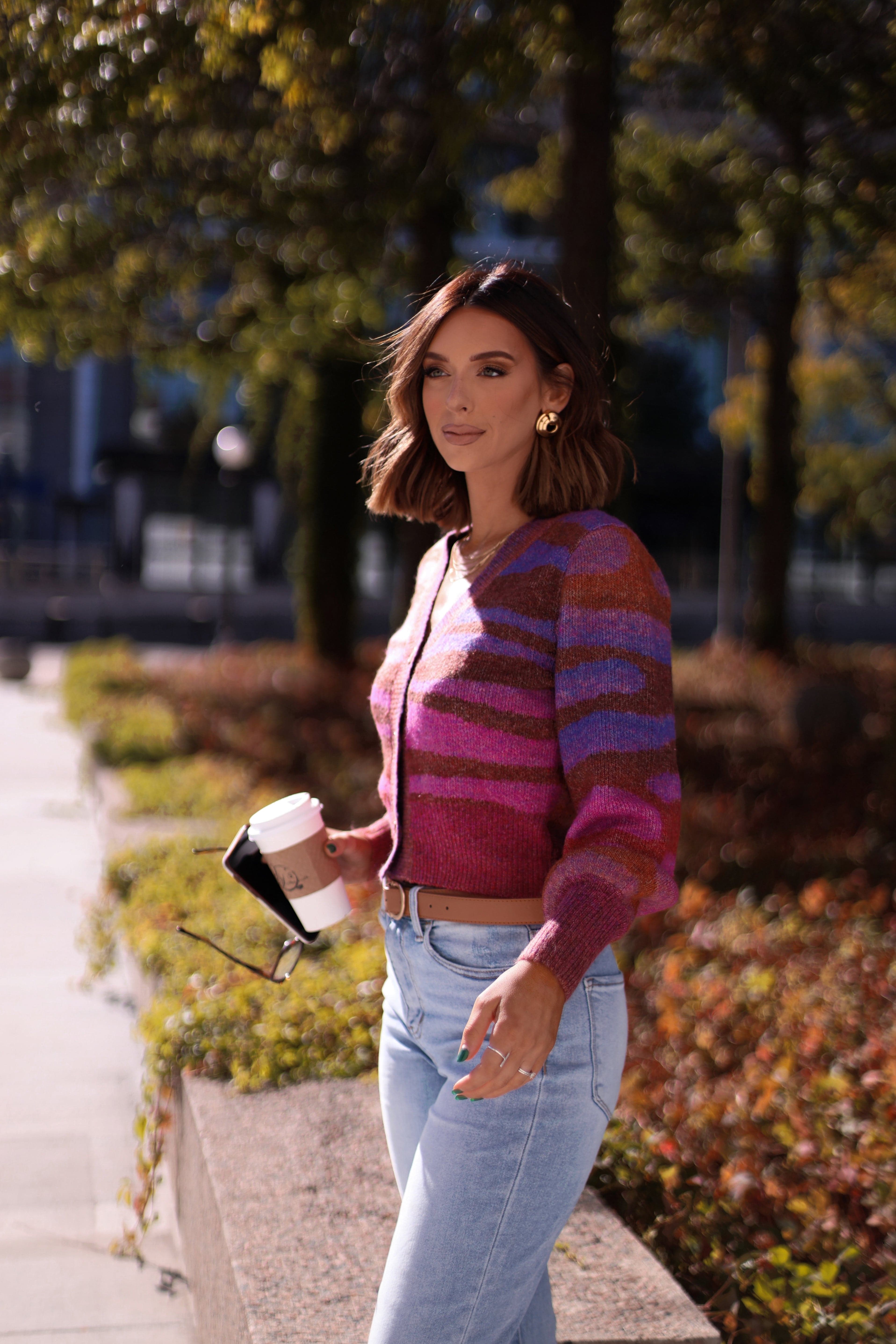 Ombre Zebra Cardigan