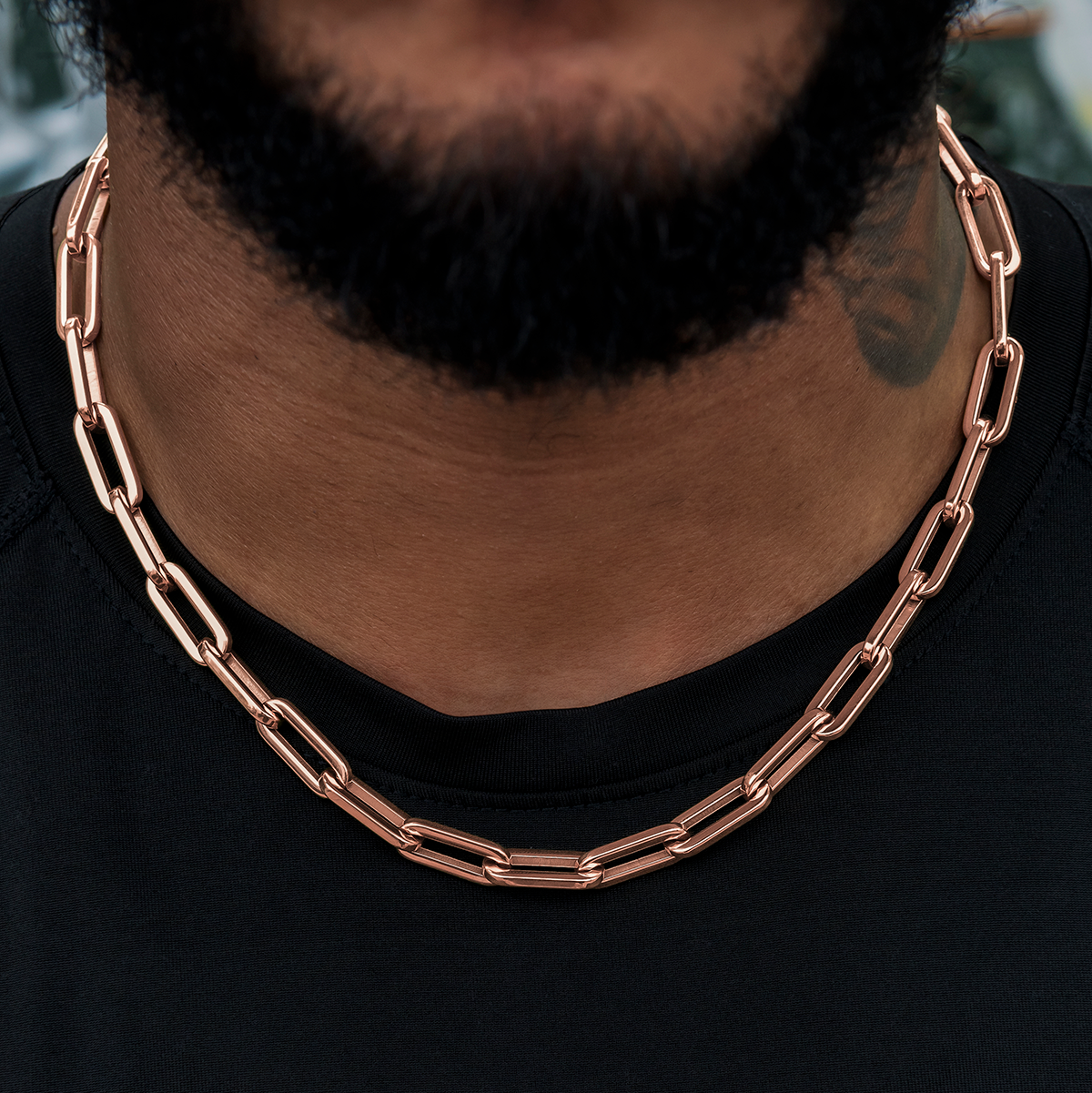 Paper Clip Chain in Rose Gold- 8mm