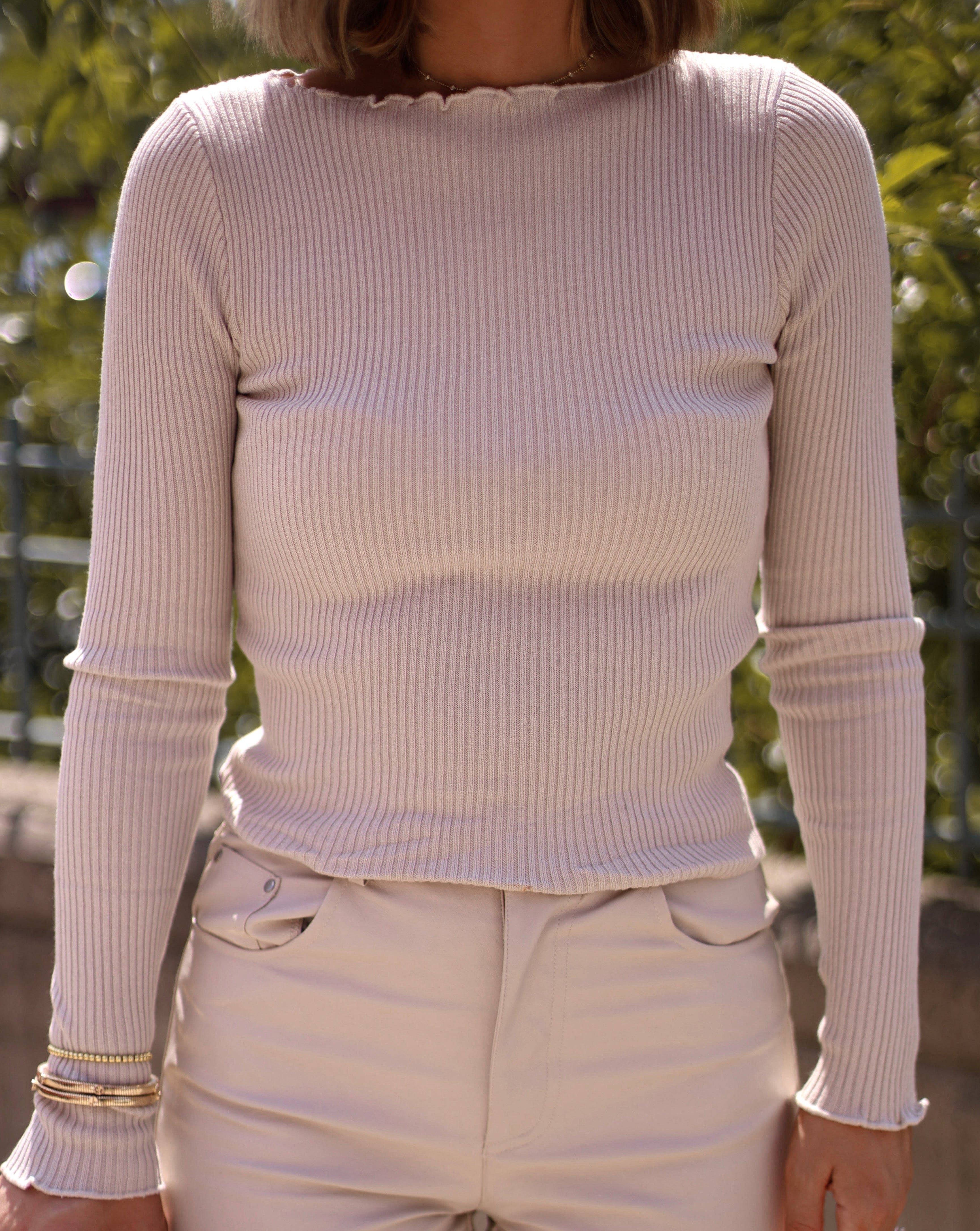 Ribbed Sweater Top