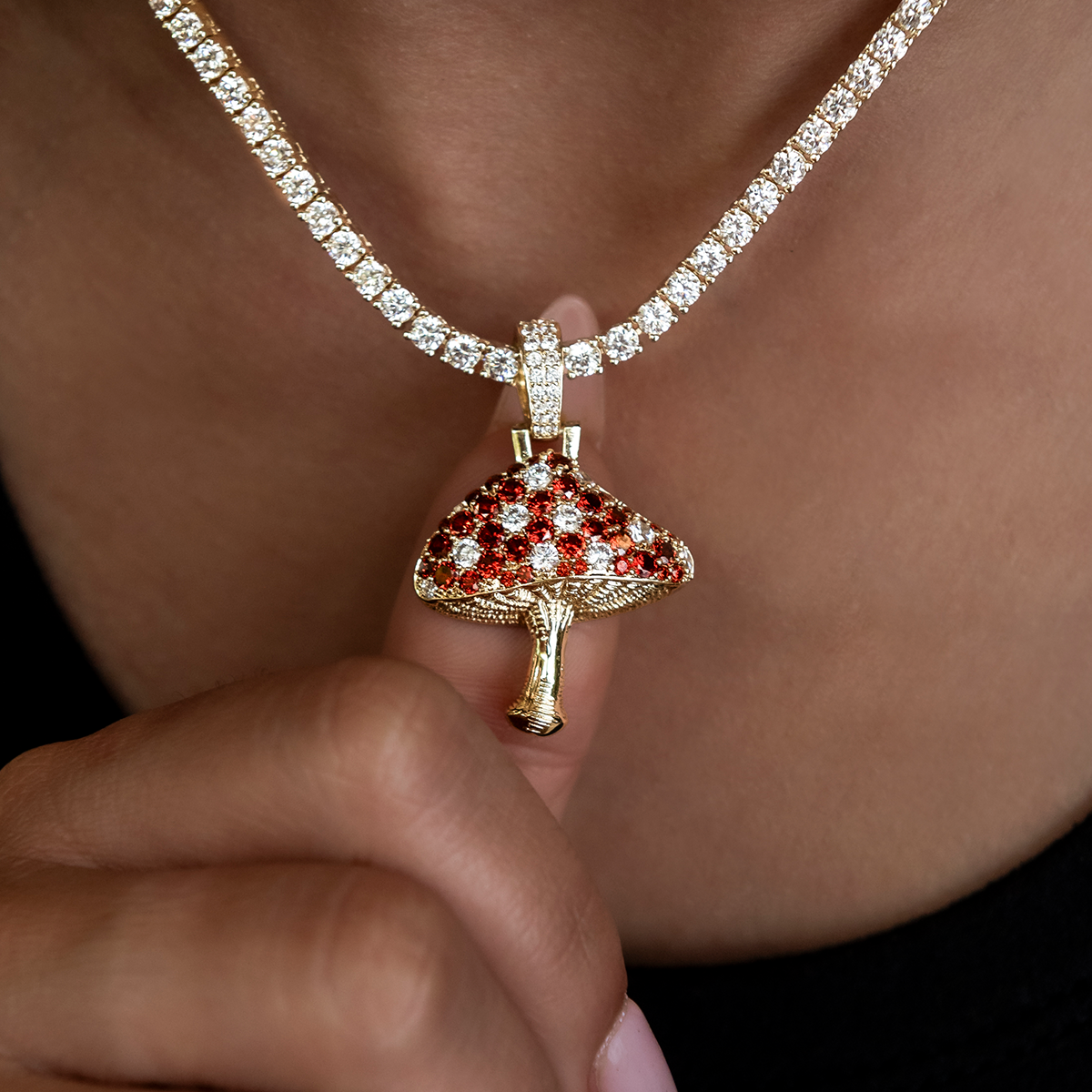 Iced Mushroom Pendant