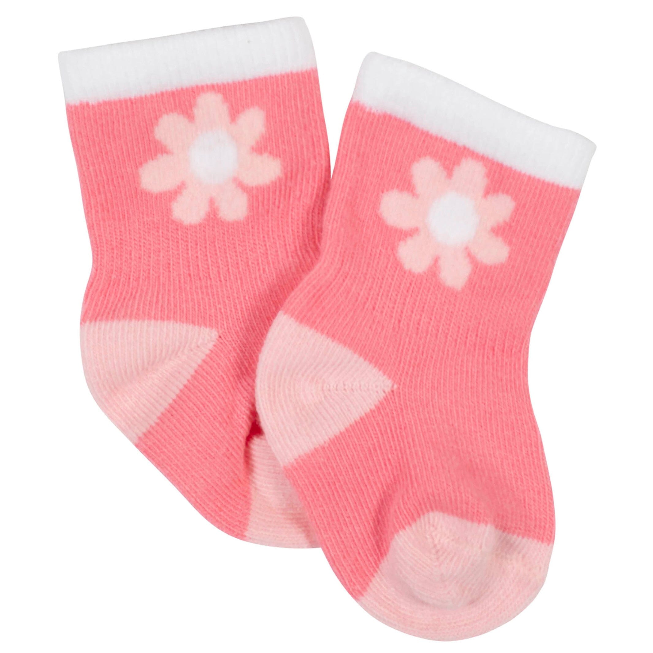 12-Pack Baby Girls Love, Floral, & Fairy Tale Wiggle-Proof Socks