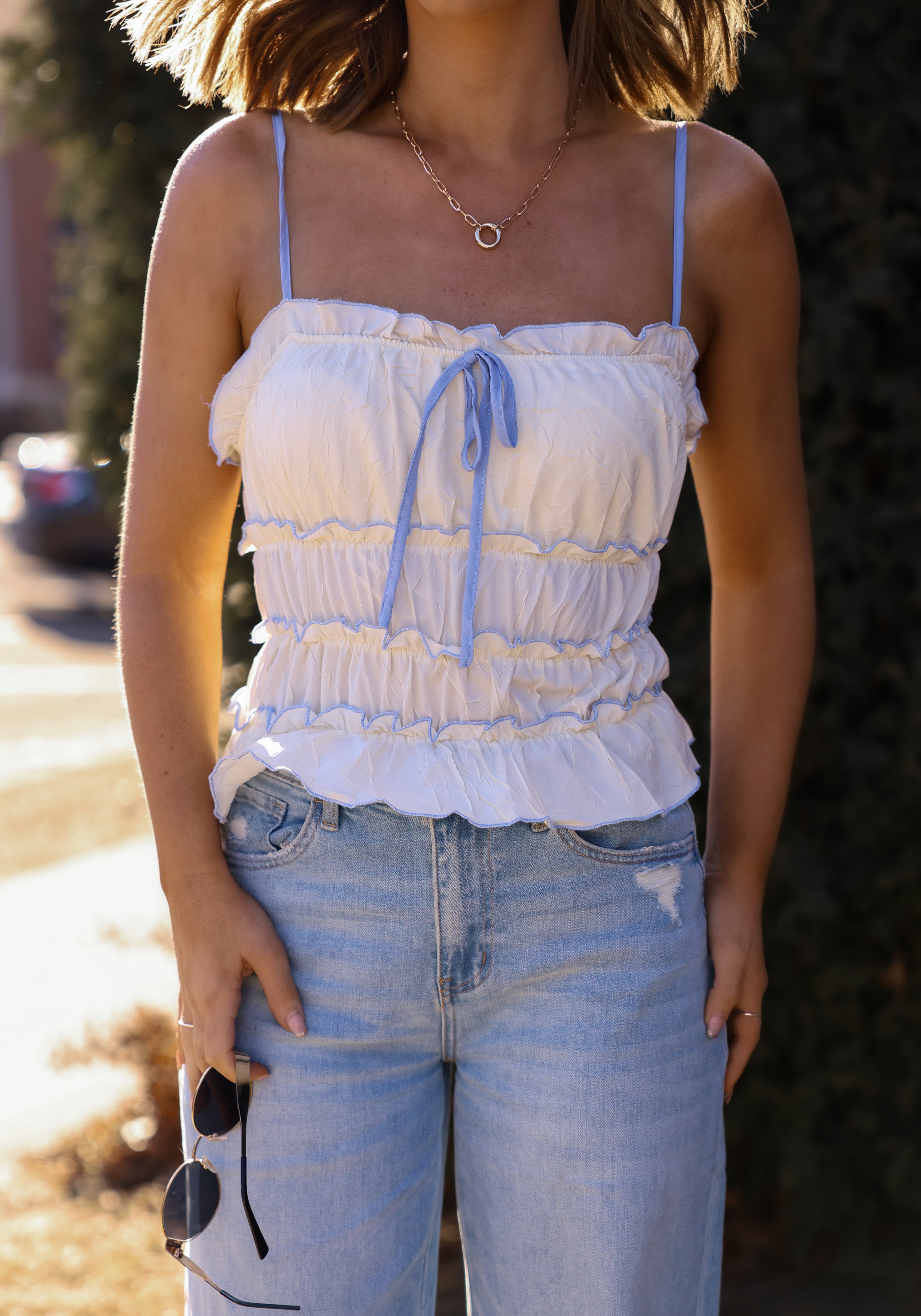 Dainty Days Ruffle Tank