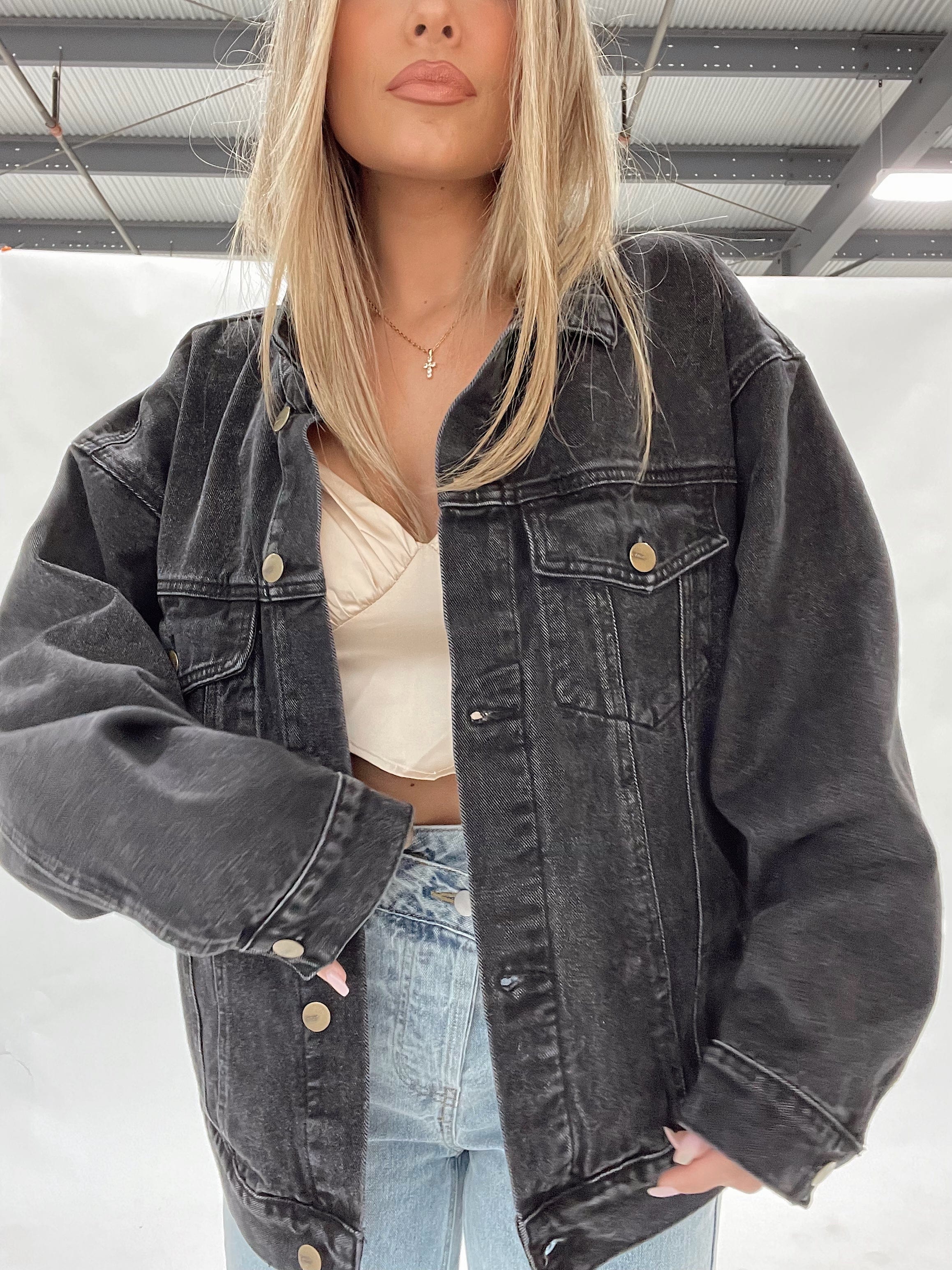 Black Oversized Claudia Jacket