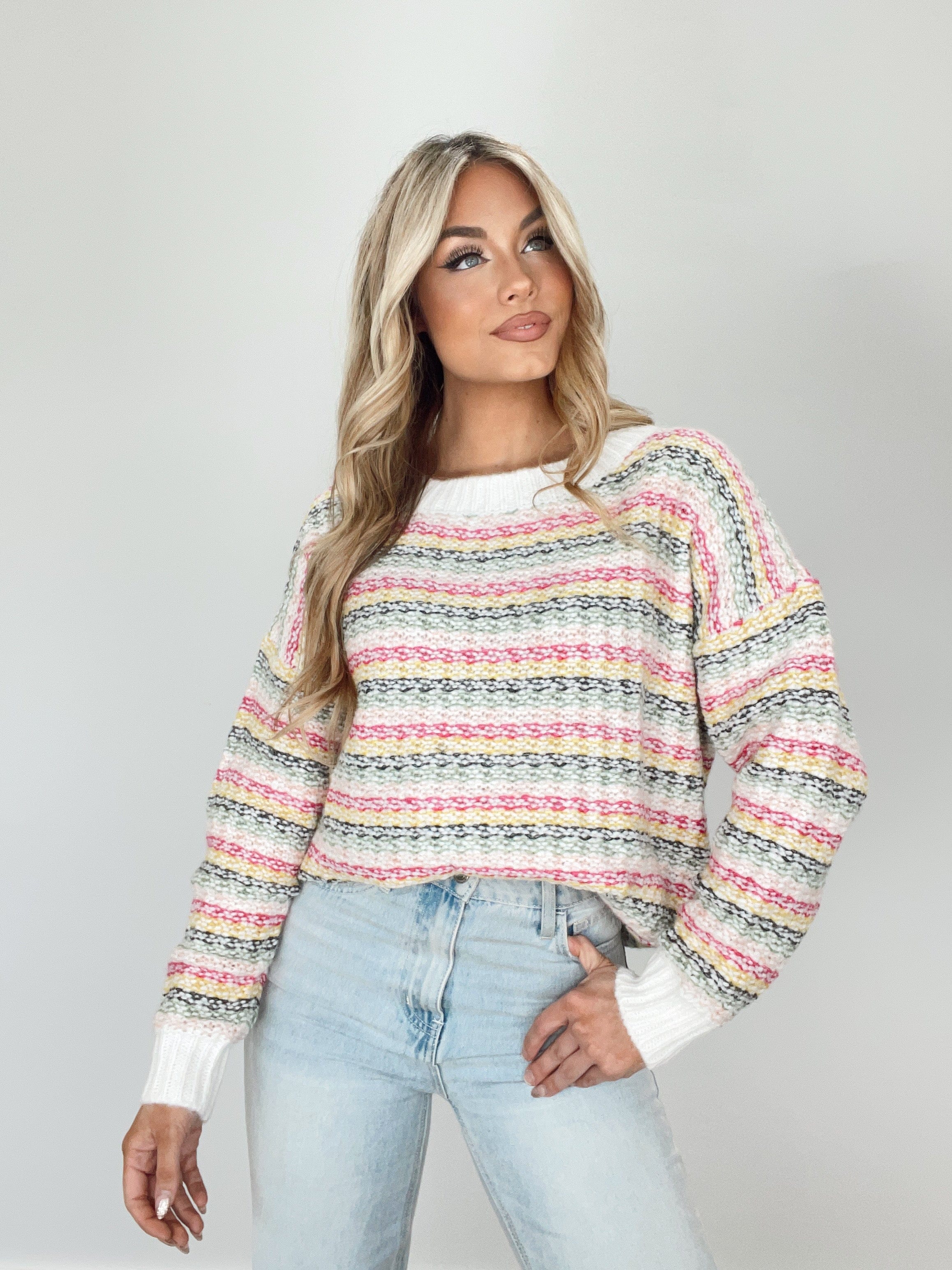 Rainbow Knit Sweater