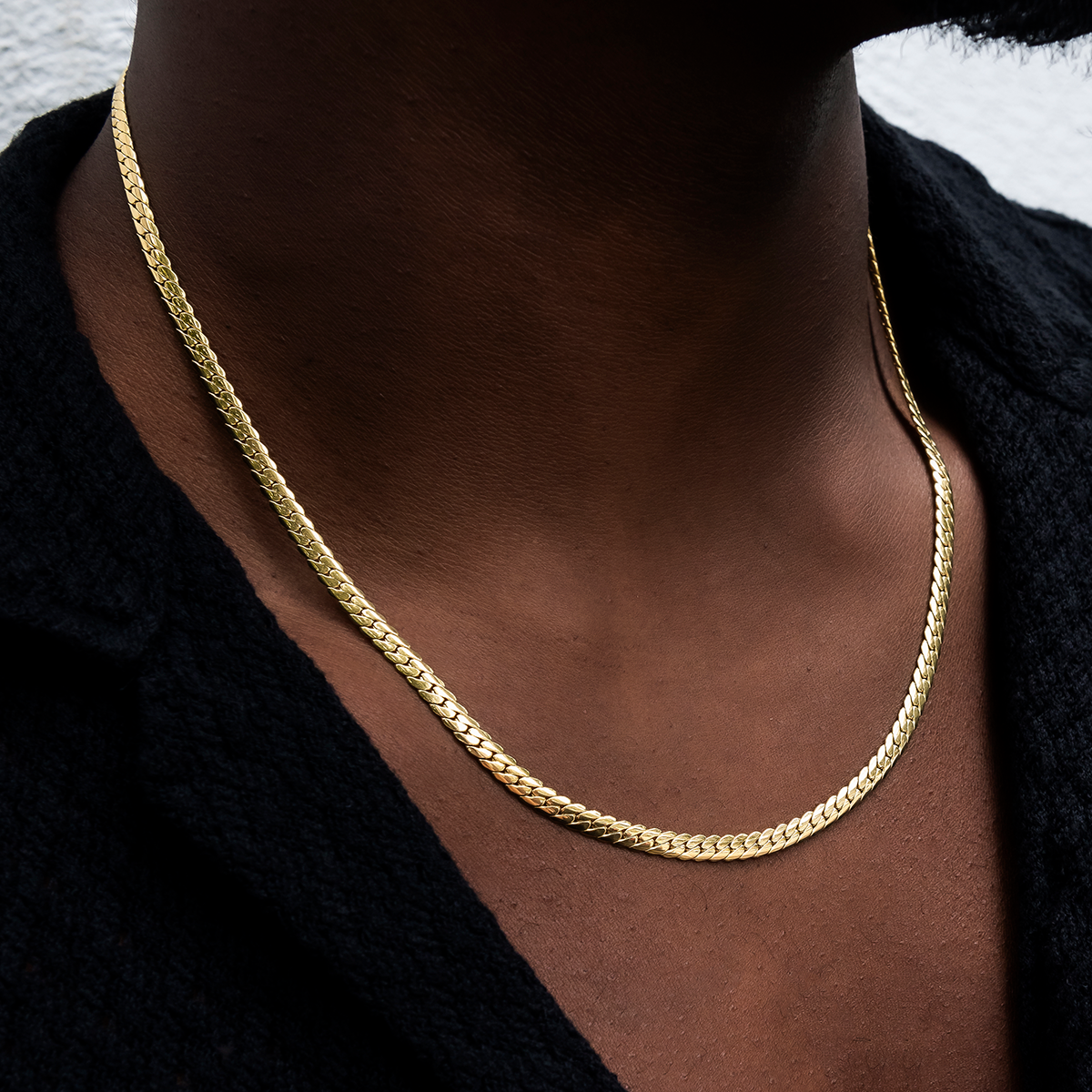 South Beach Cuban Chain in Yellow Gold- 5mm