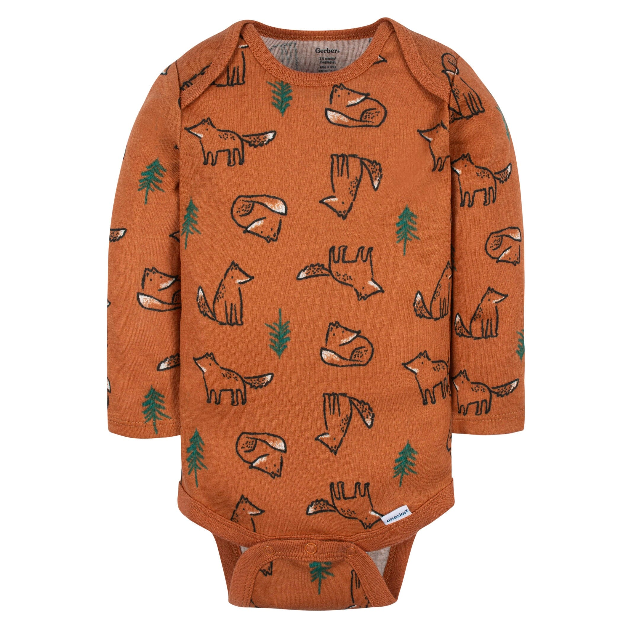 6-Pack Baby Boys Fox Onesies Bodysuits