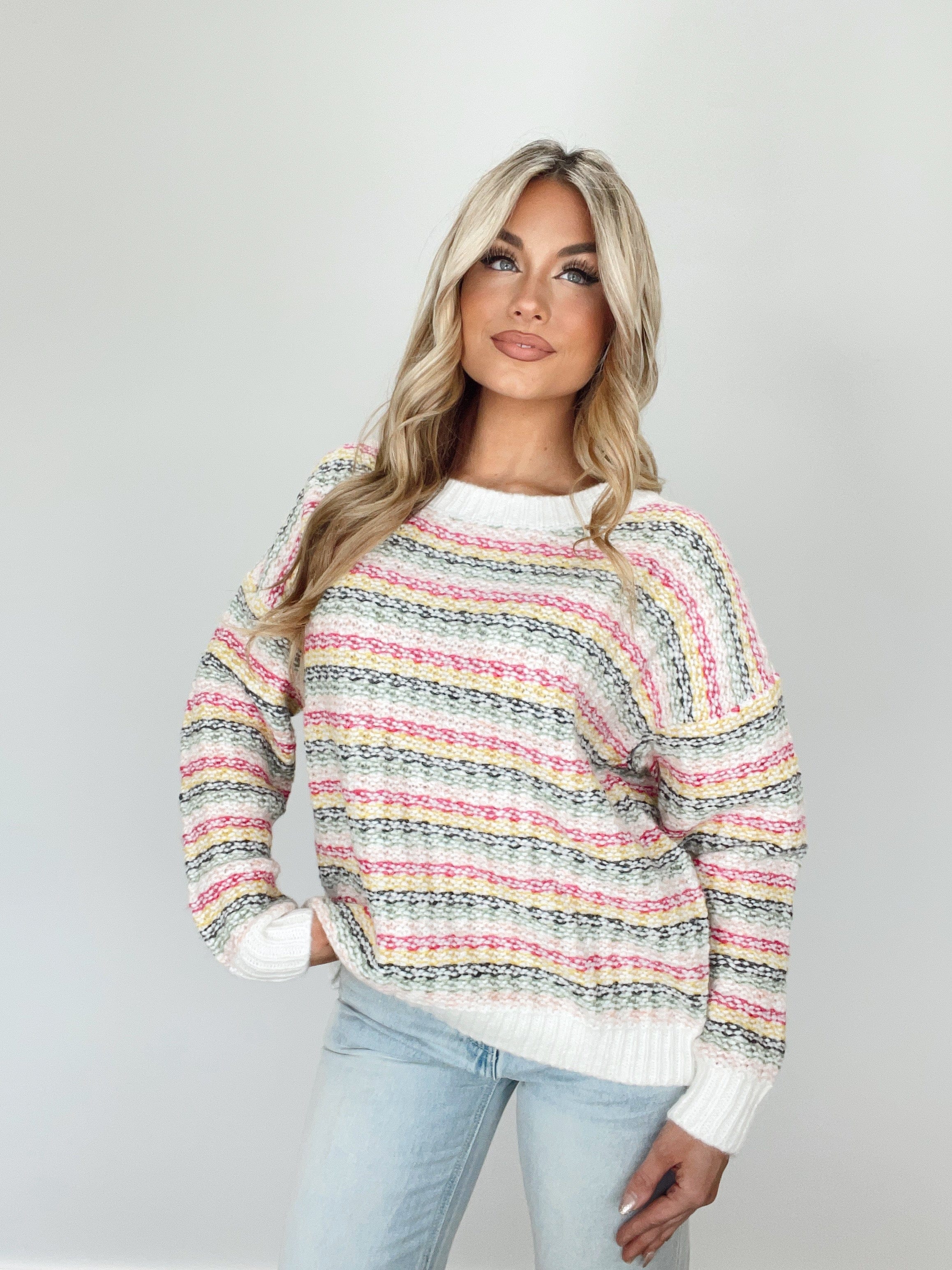 Rainbow Knit Sweater