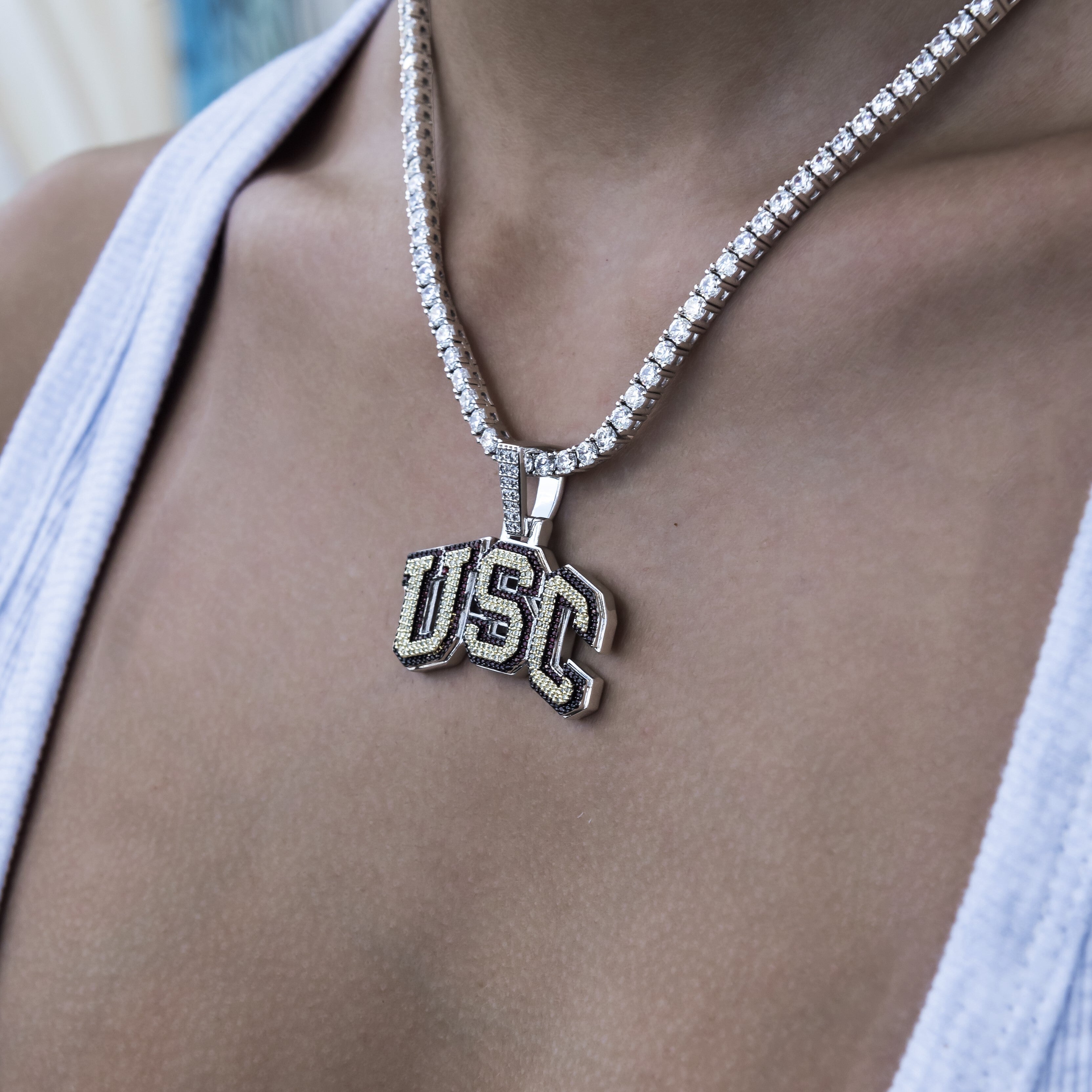 USC Trojans Logo Official NCAA Pendant