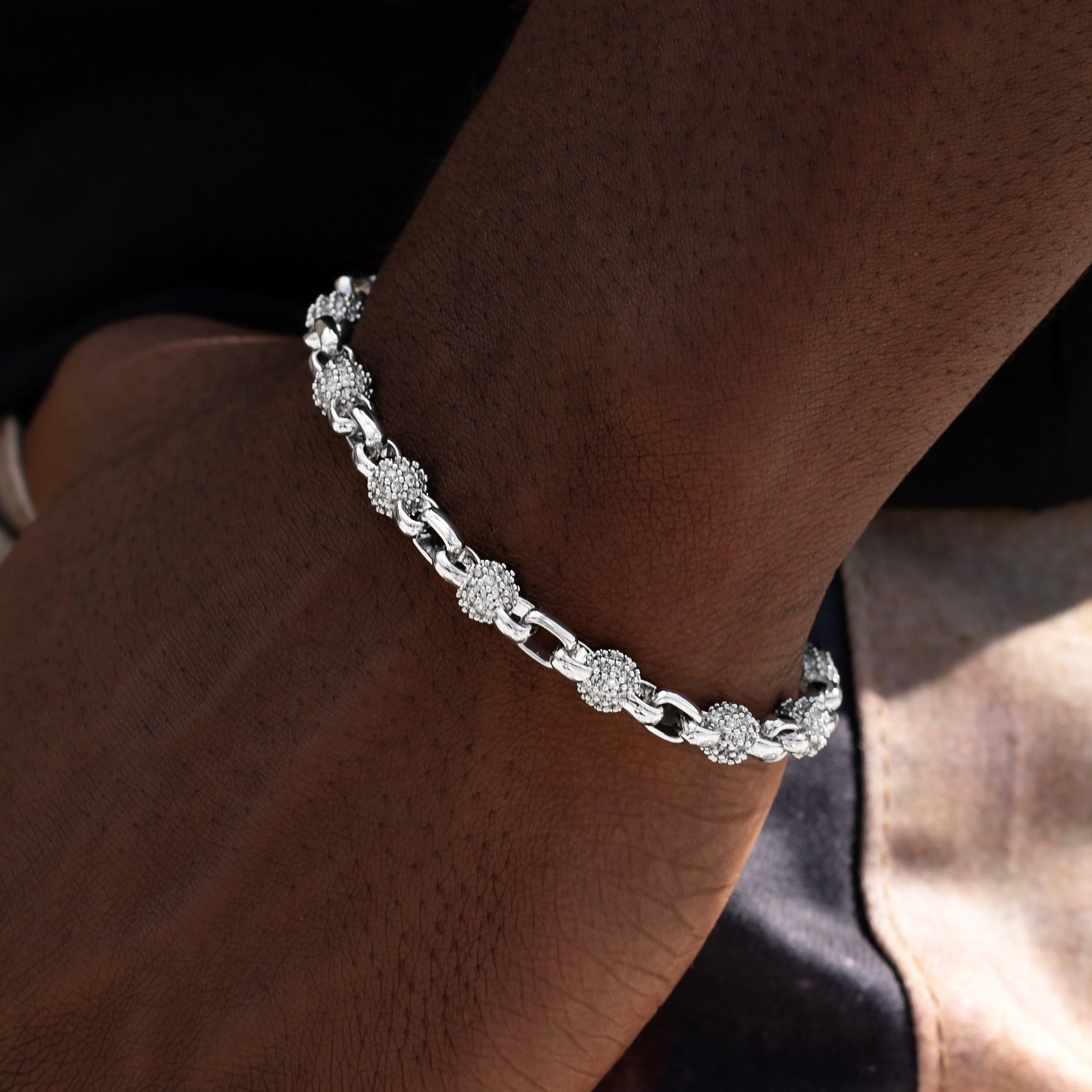 Iced Ball Box Link Chain + Bracelet Bundle