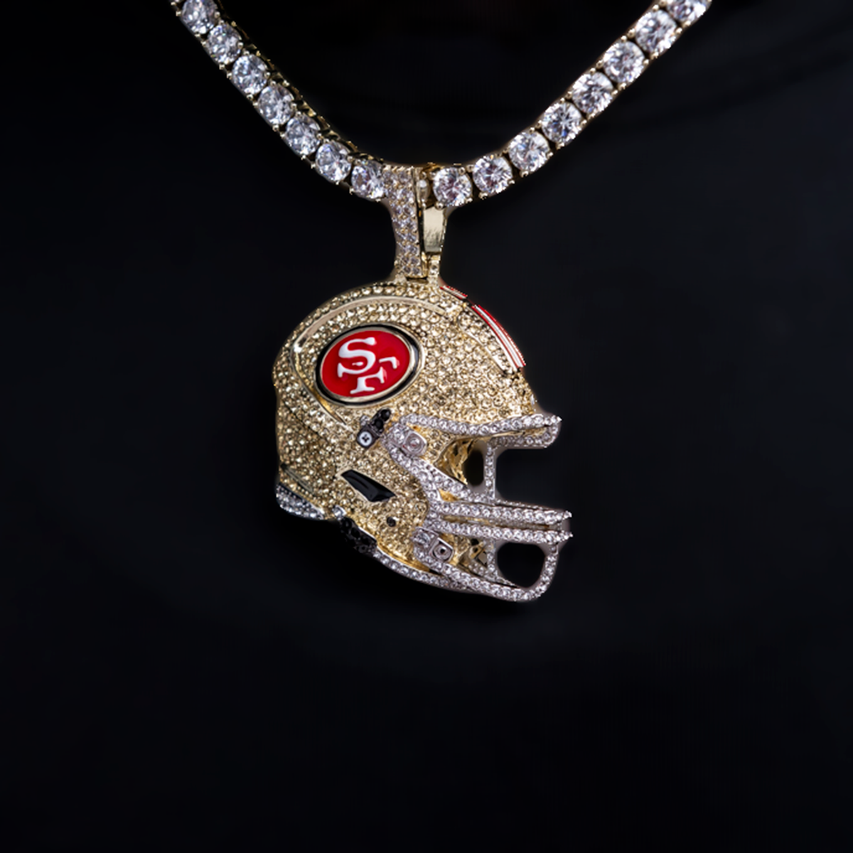 Official NFL 2025 Edition San Francisco 49ers Helmet Pendant