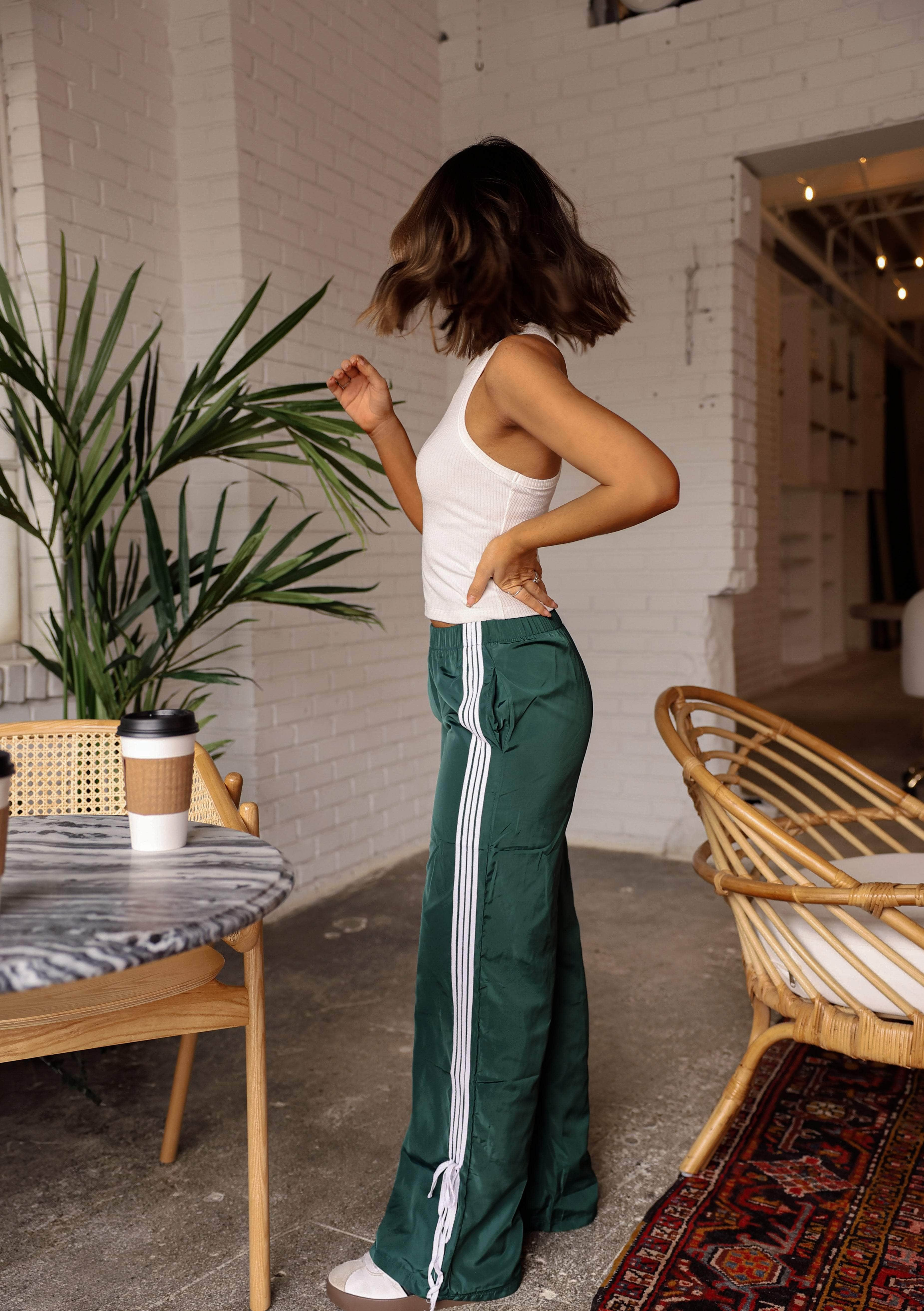 Ribbon Tie Track Pants