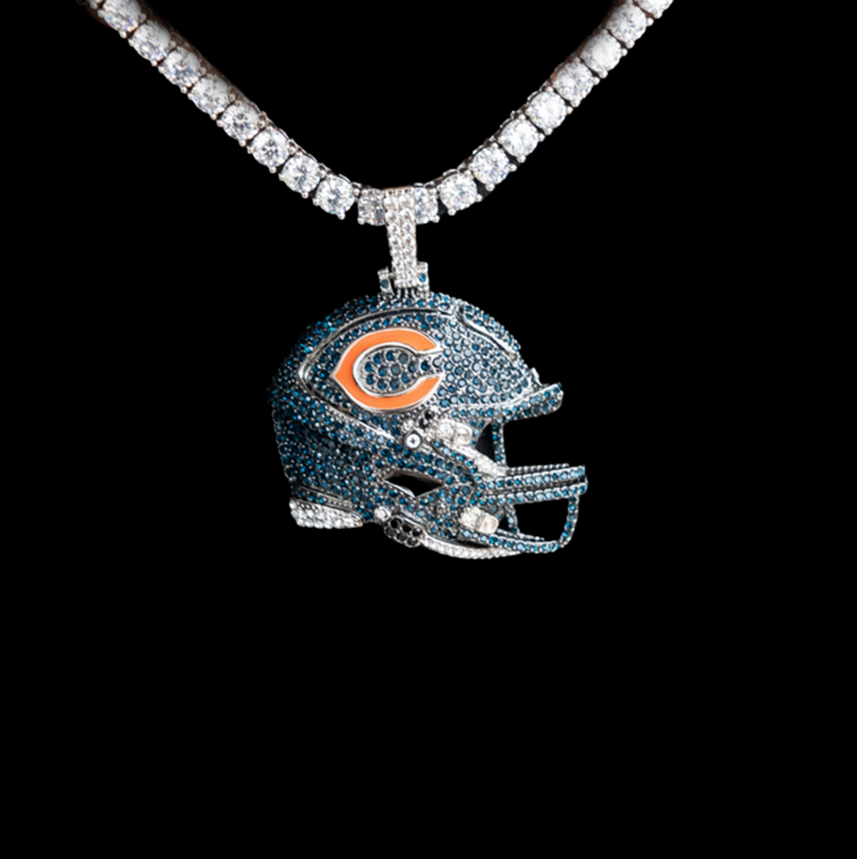 Official NFL 2025 Edition Chicago Bears Helmet Pendant