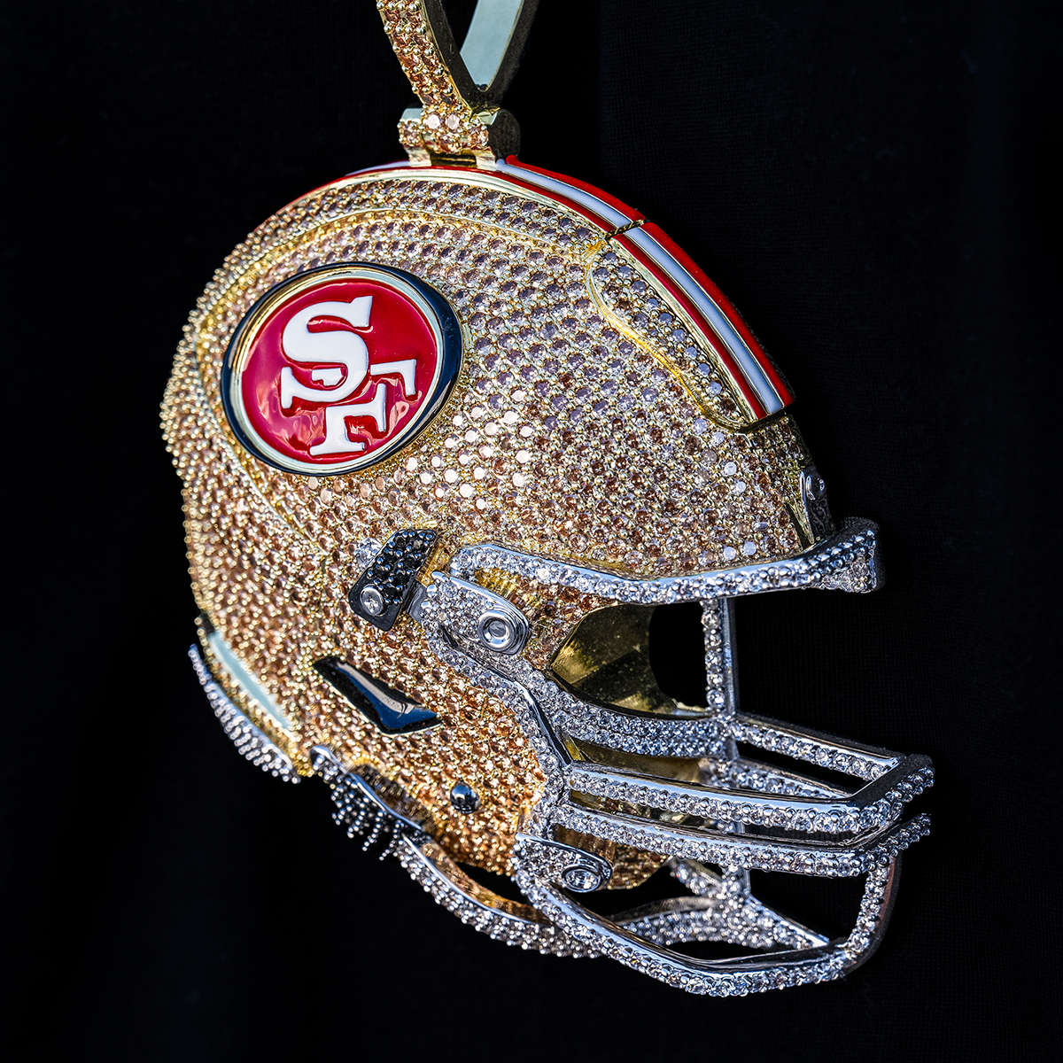 Giant San Francisco 49ers Official NFL Helmet Pendant