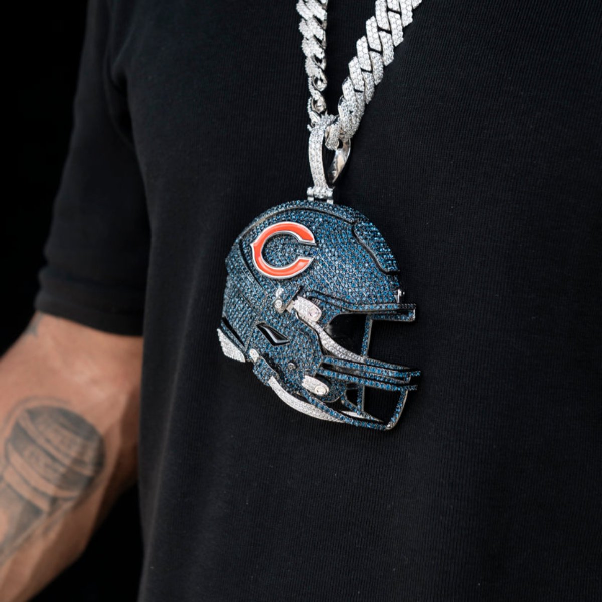 Giant Chicago Bears Official NFL Helmet Pendant