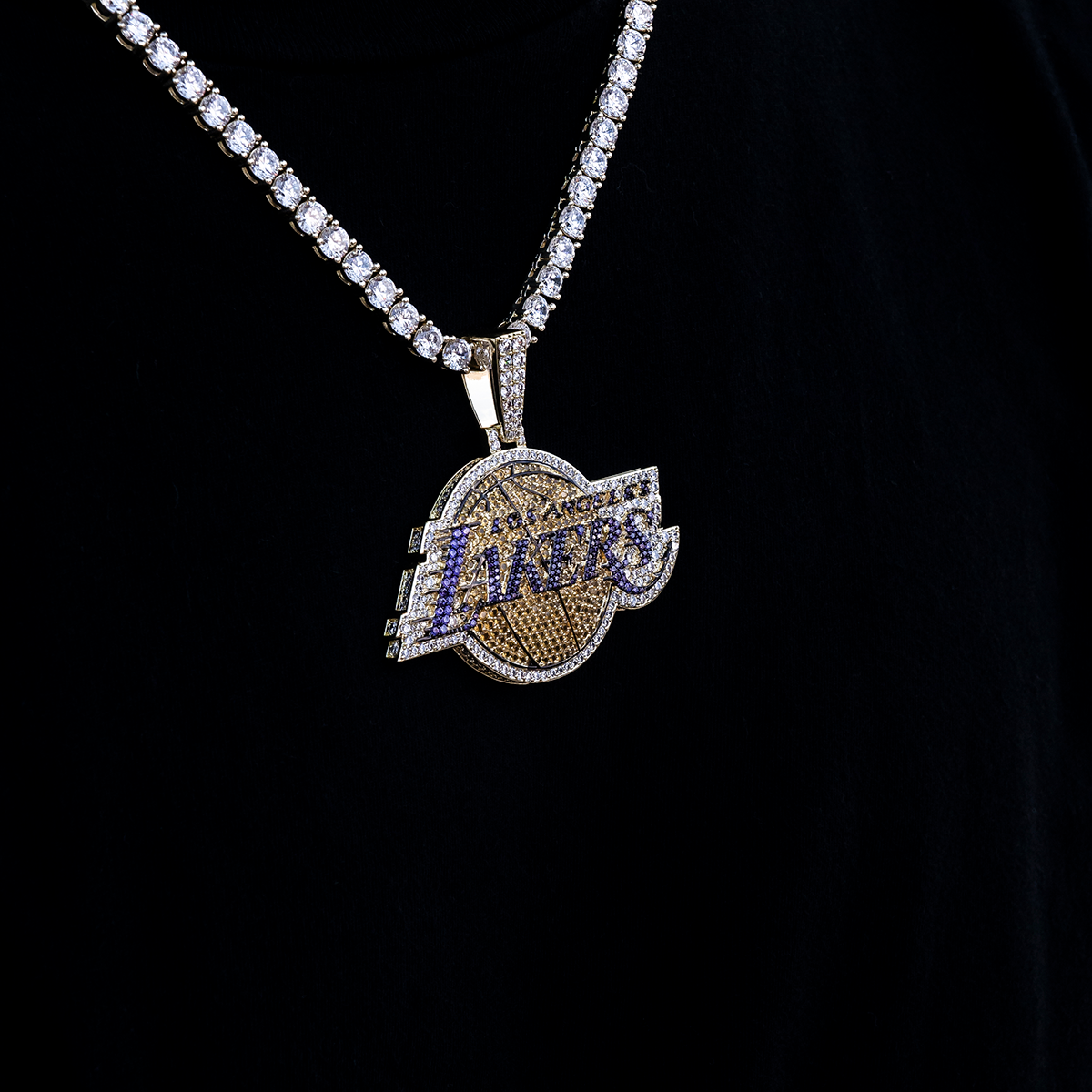 Los Angeles Lakers Official NBA Large Logo Pendant