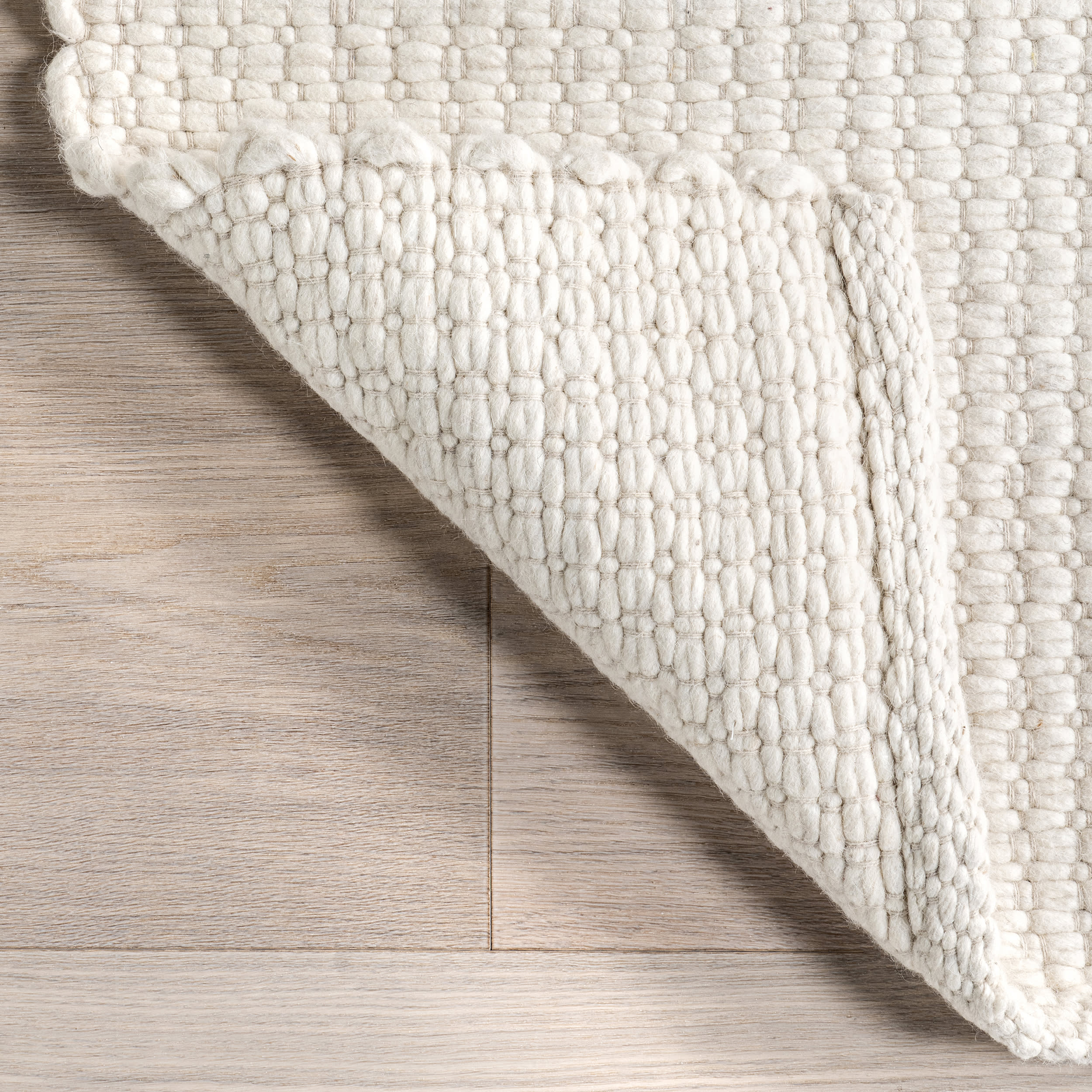 Zya Handwoven Chunky Wool Rug | Ivory