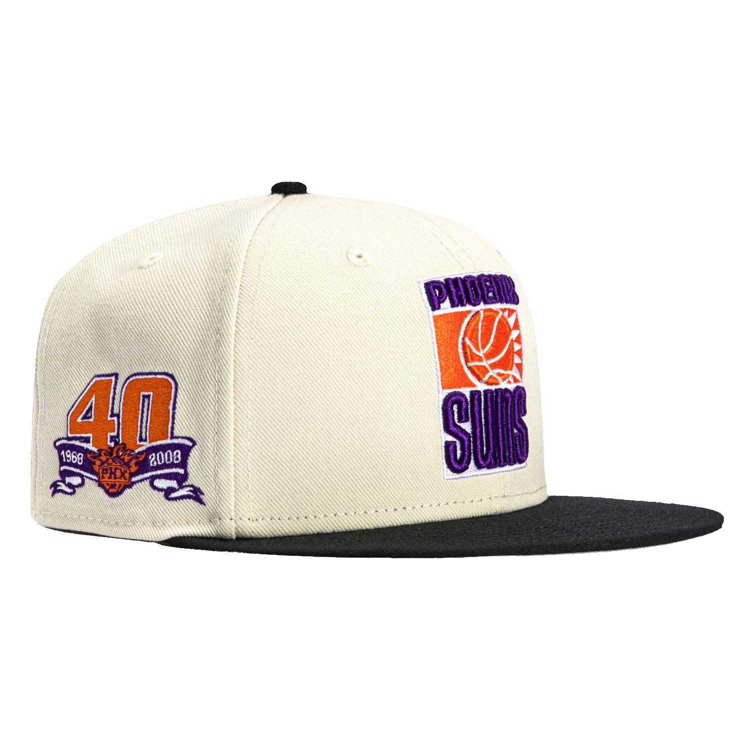 Mitchell & Ness Phoenix Suns 40th Anniversary Patch Hat - White, Black