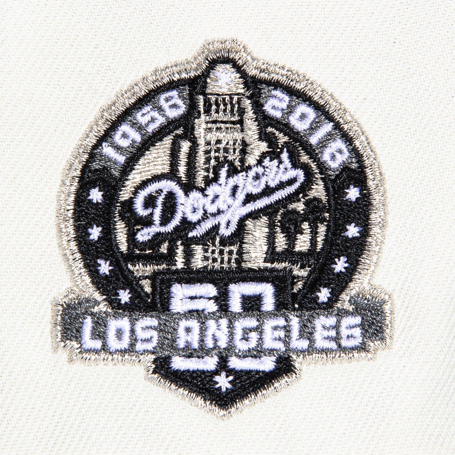 New Era 59Fifty Los Angeles Dodgers 60th Anniversary Patch Upside Down Hat - White, Black