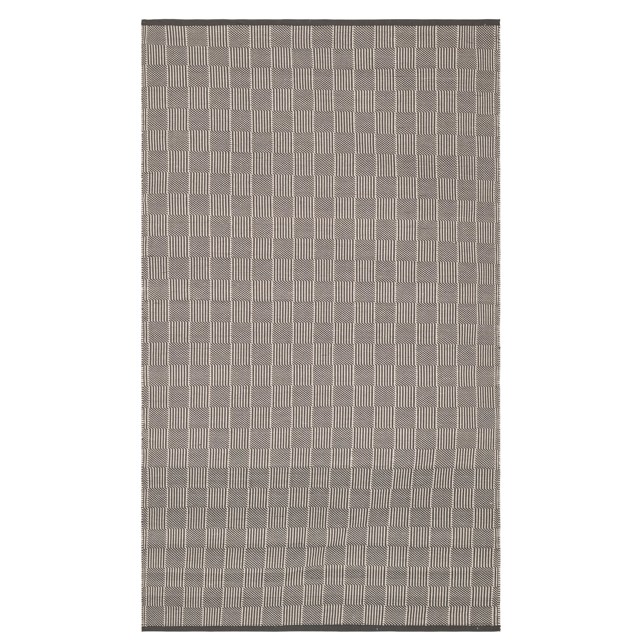 Squares Grey Handwoven Indoor/Outdoor Rug