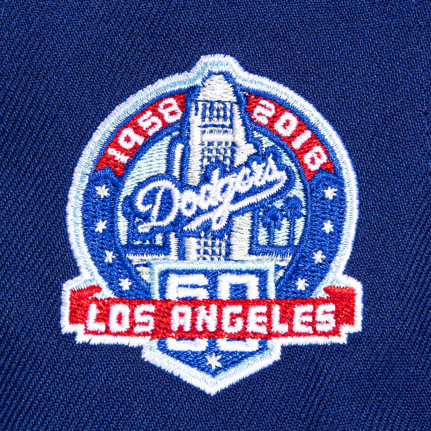 New Era 59Fifty Los Angeles Dodgers 60th Anniversary Patch Upside Down Hat - Royal