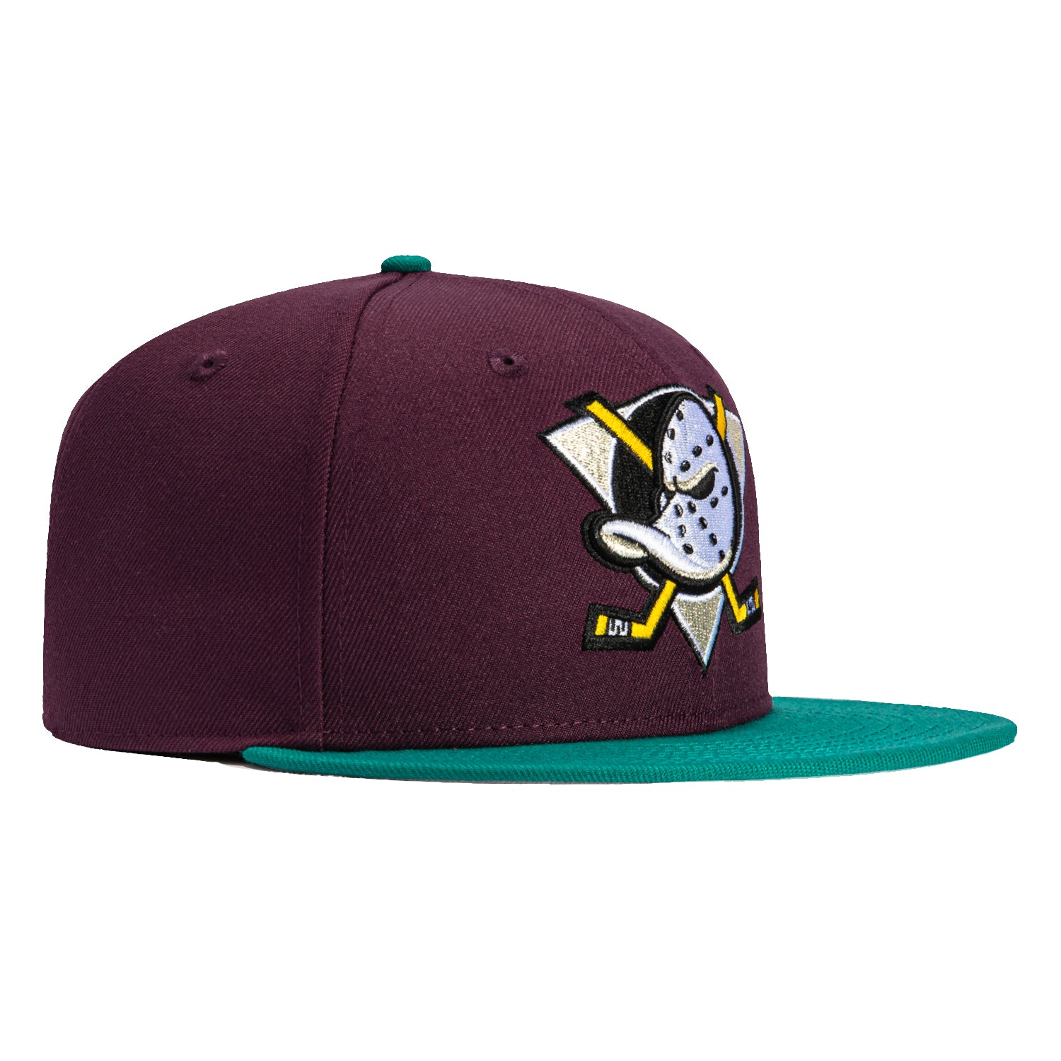 New Era 59Fifty Anaheim Ducks Hat - Maroon, Teal