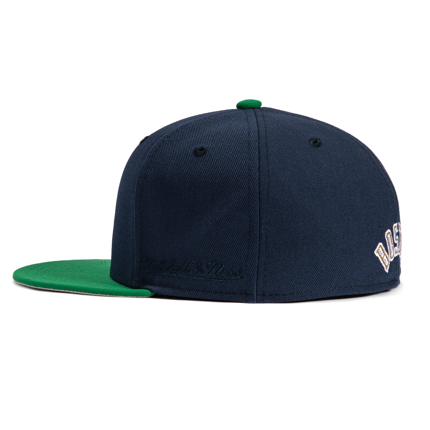 Mitchell & Ness Boston Celtics 75th Anniversary Patch Hat - Navy, Green