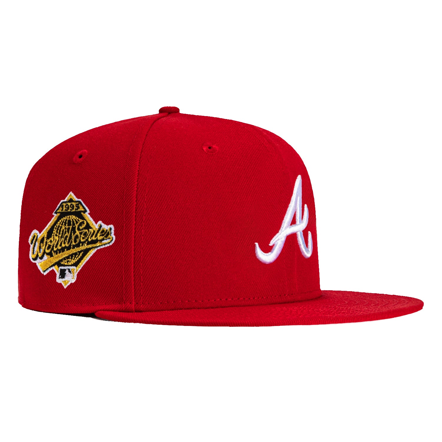 New Era 59Fifty Atlanta Braves 1995 World Series Patch Hat - Red, White