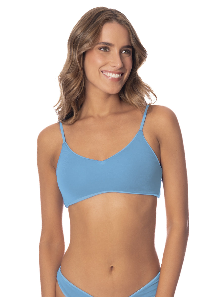 Maaji Stone Blue Praia Classic Bralette Bikini Top