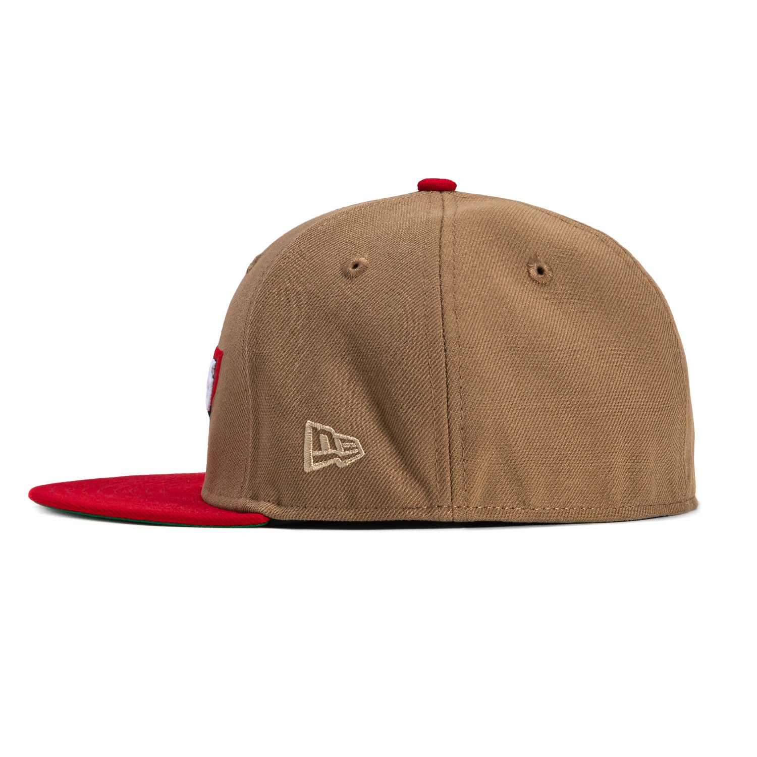 New Era 59Fifty San Francisco 49ers Back to Back Champions Patch Proto Hat - Khaki, Red