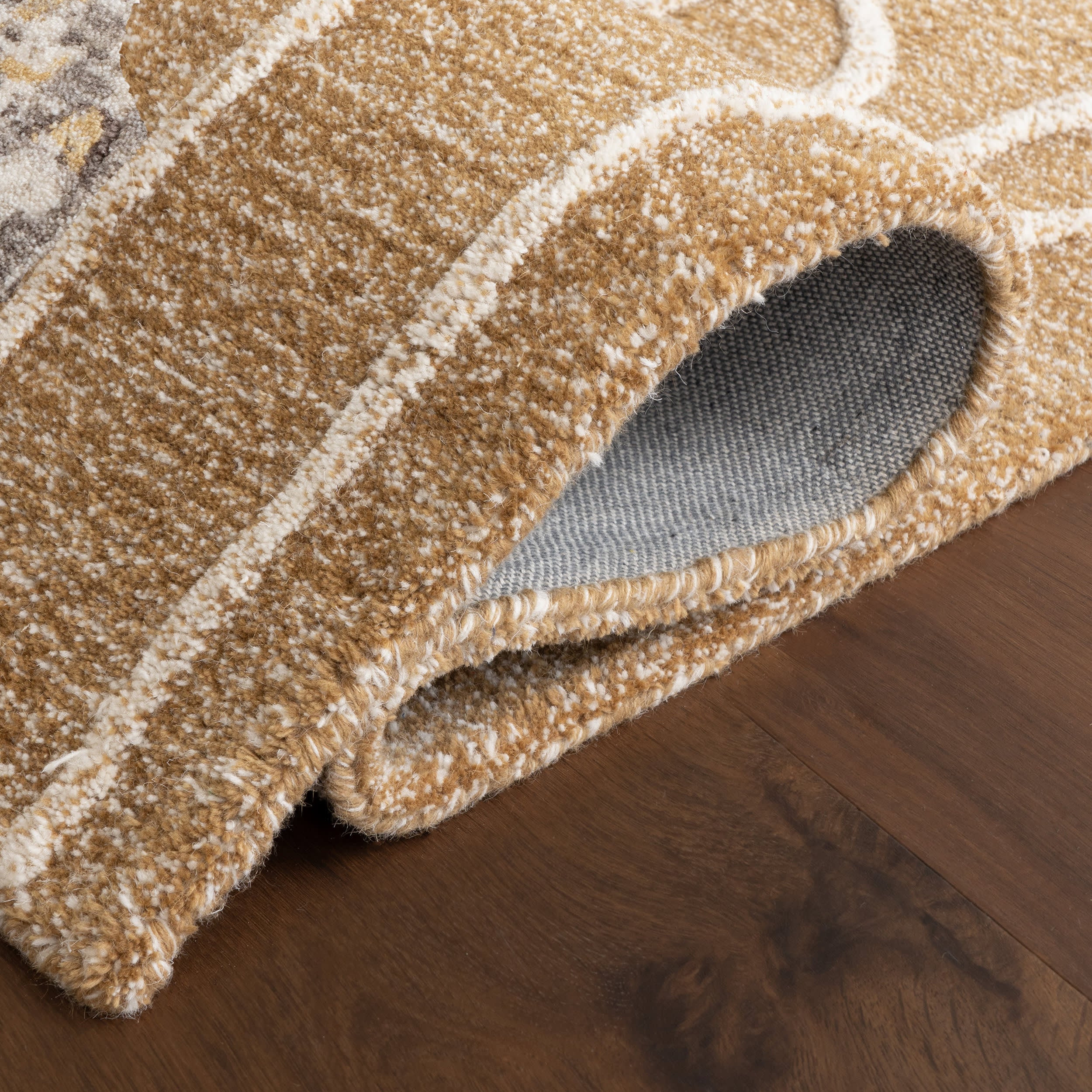 Mana Abstract Wool Rug | Beige