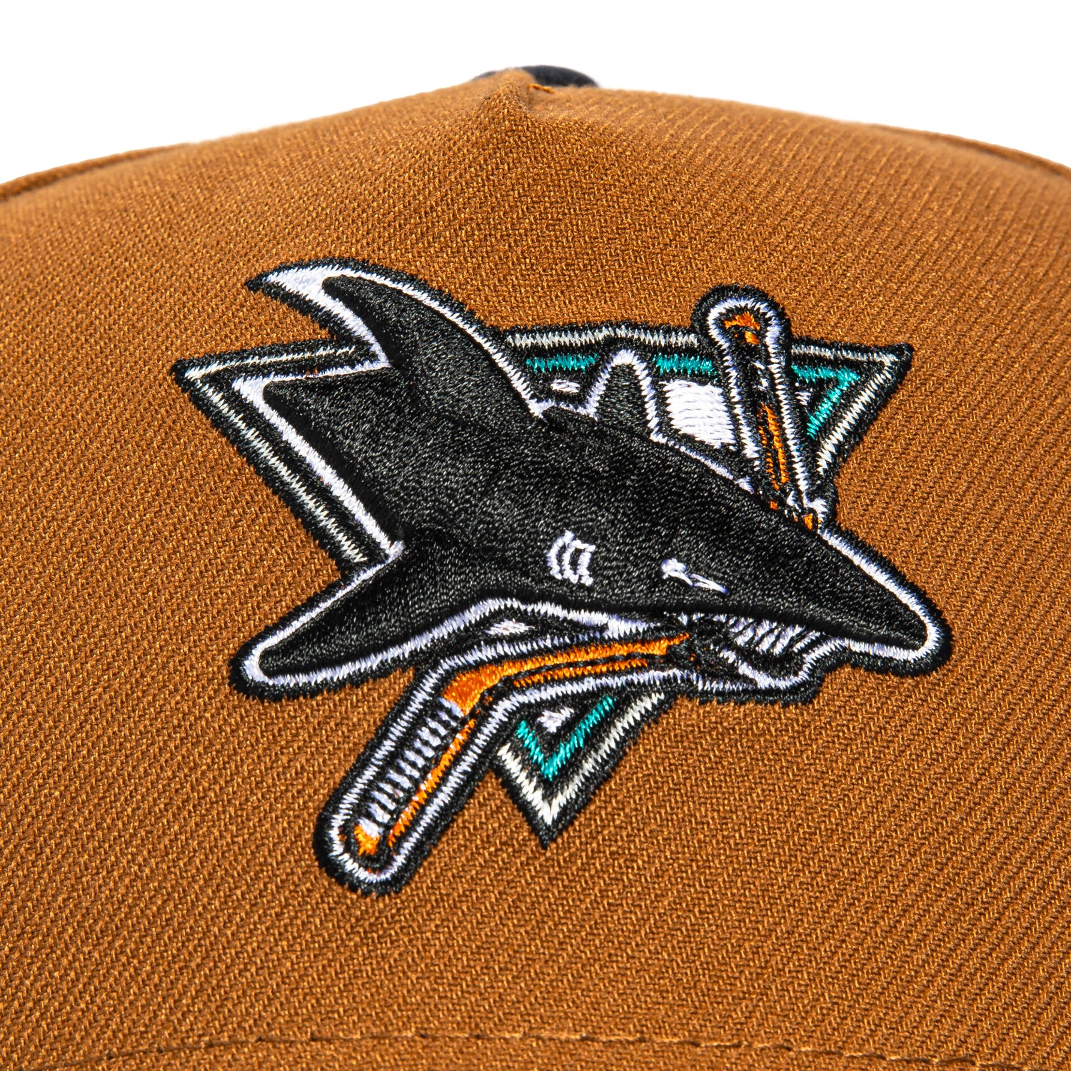 New Era 9Forty A-Frame San Jose Sharks Logo Patch Snapback Hat - Khaki, Olive