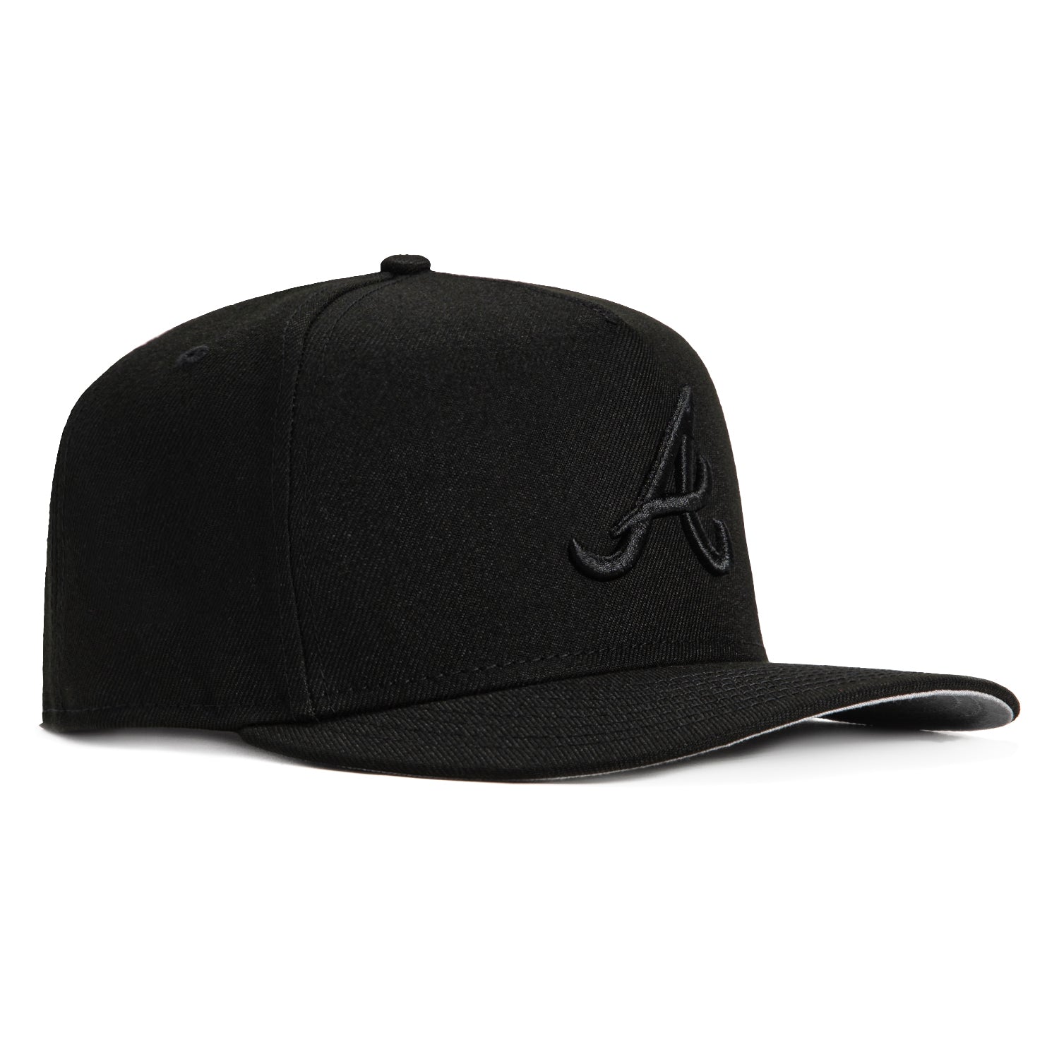 New Era 9Fifty A-frame Atlanta Braves Snapback Hat - Black, Black