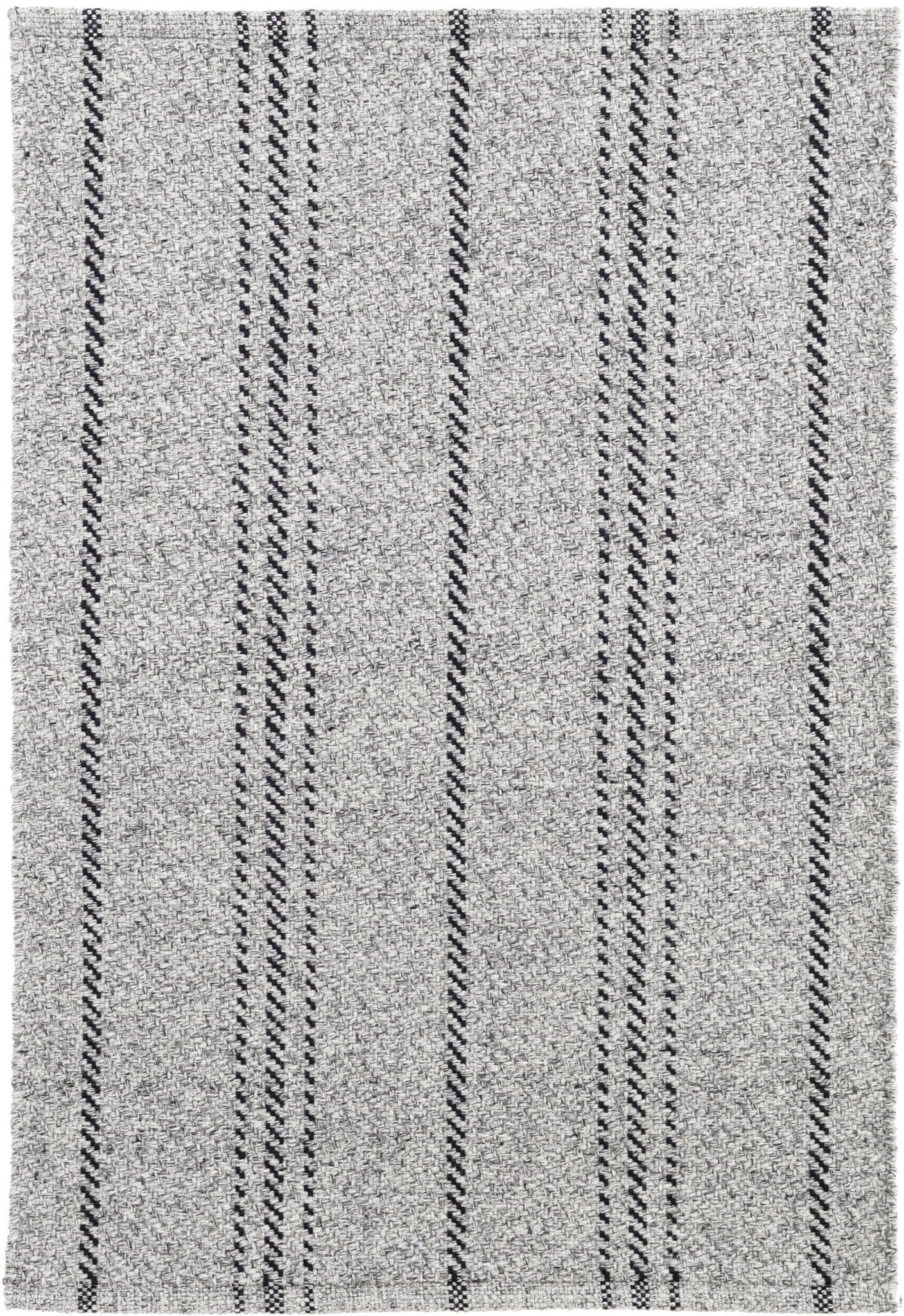 Melange Stripe Grey/Black Handwoven Indoor/Outdoor Rug