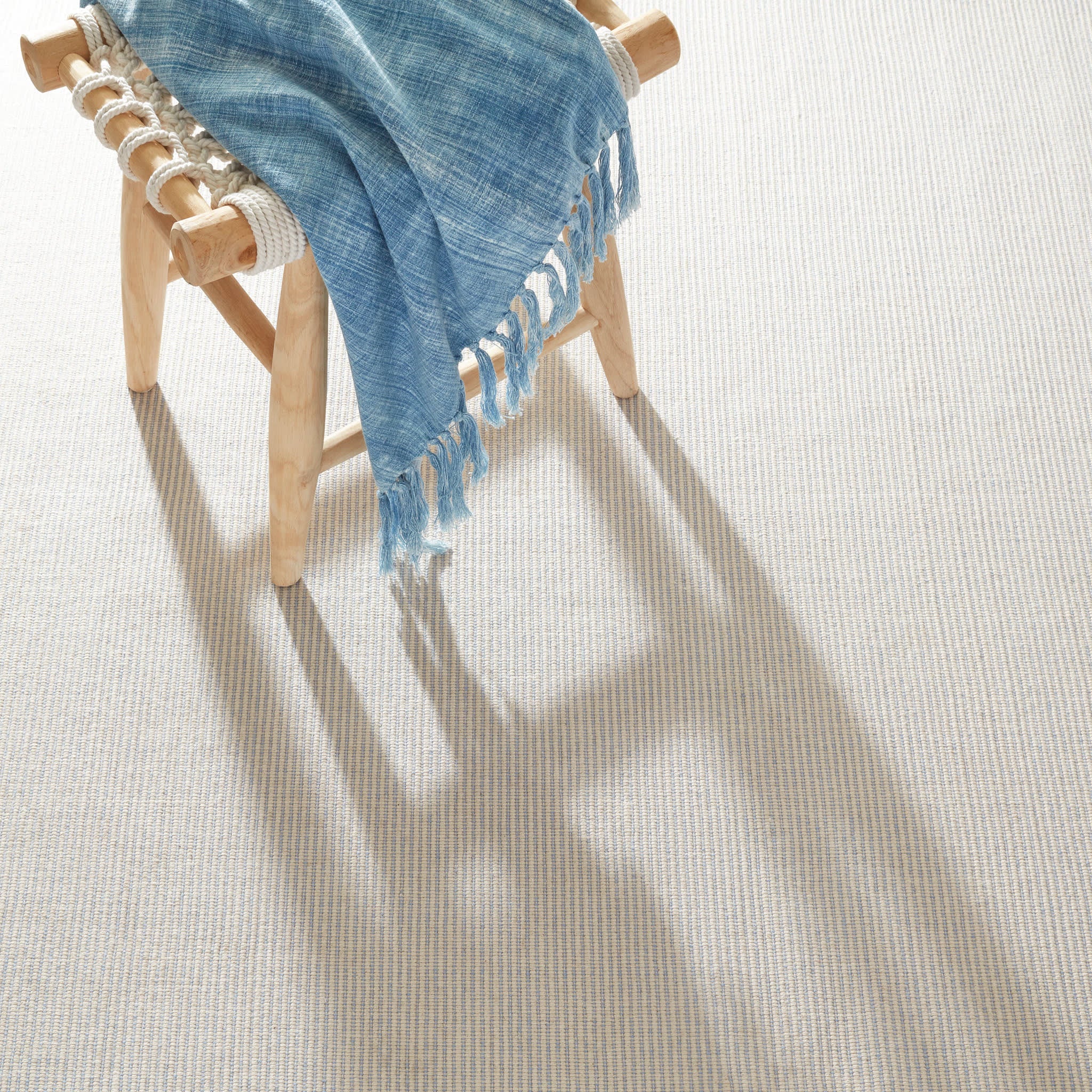 Haverhill French Blue Handwoven Cotton Rug