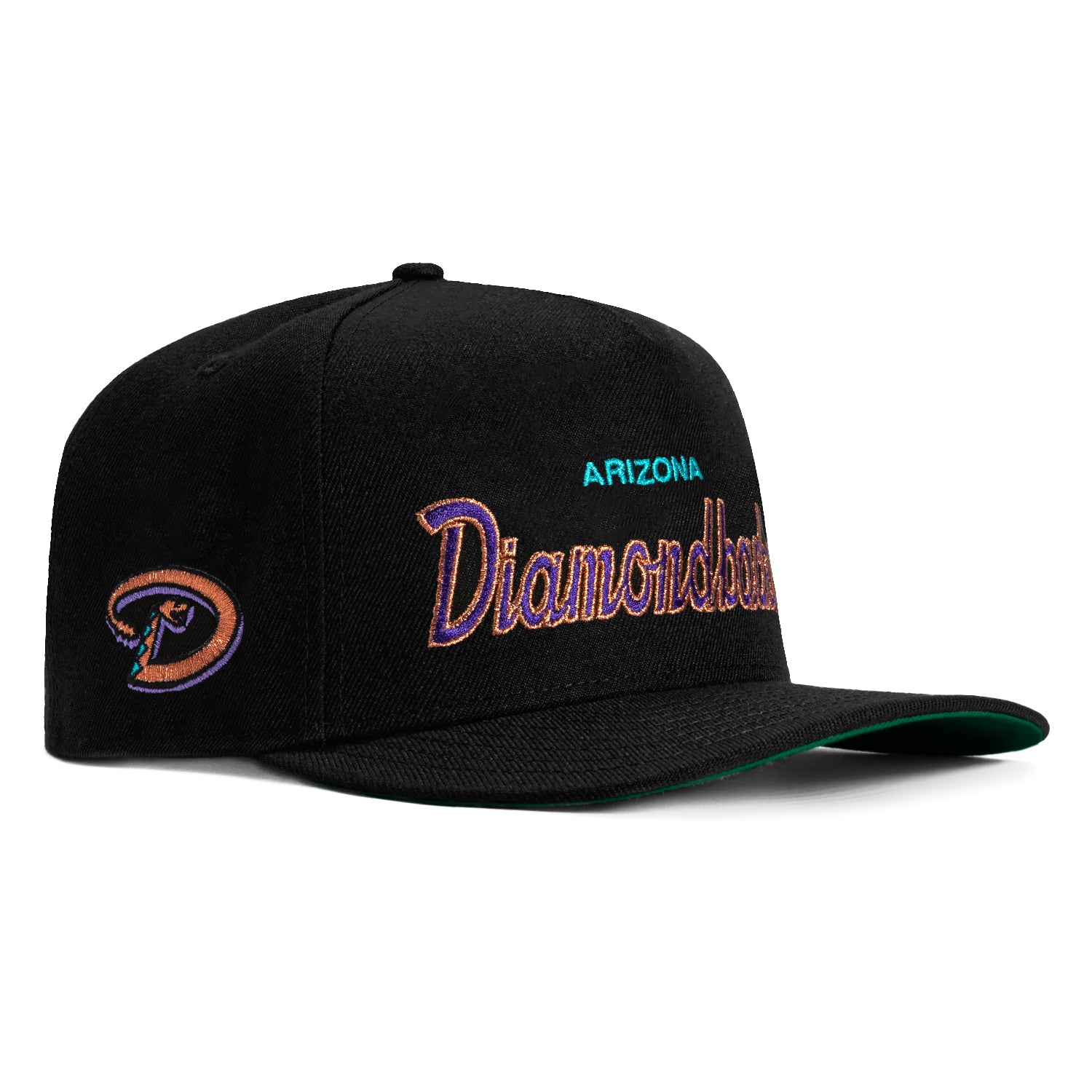 New Era 9Fifty A-Frame Arizona Diamondbacks Logo Patch Script Snapback Hat - Black