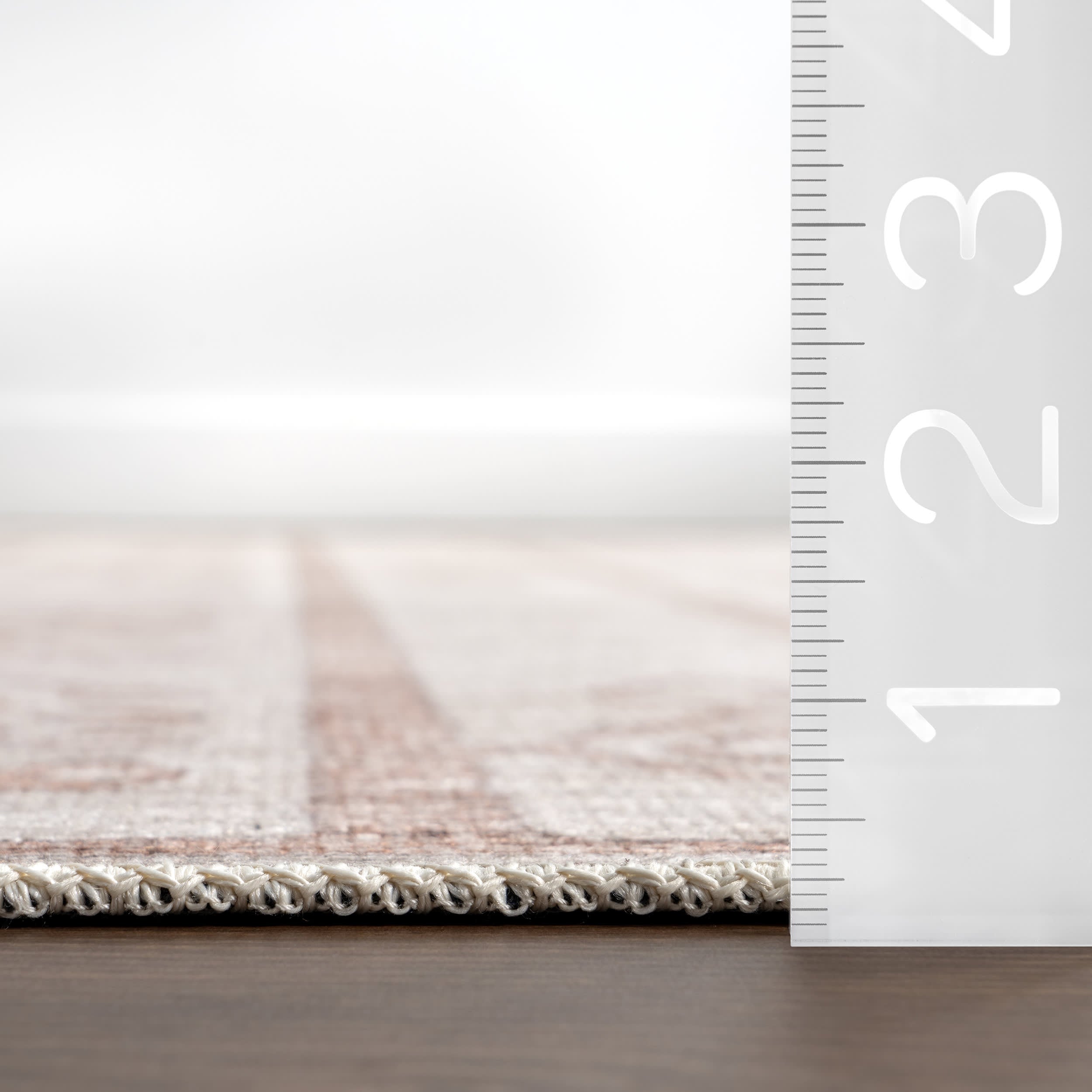 Justice Trellis Washable Rug | Taupe