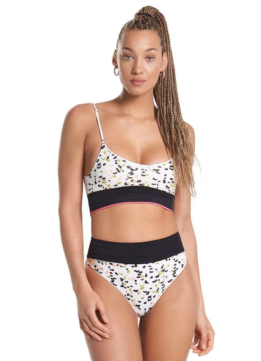 Maaji White Orchid Rubi Sporty Bralette Bikini Top