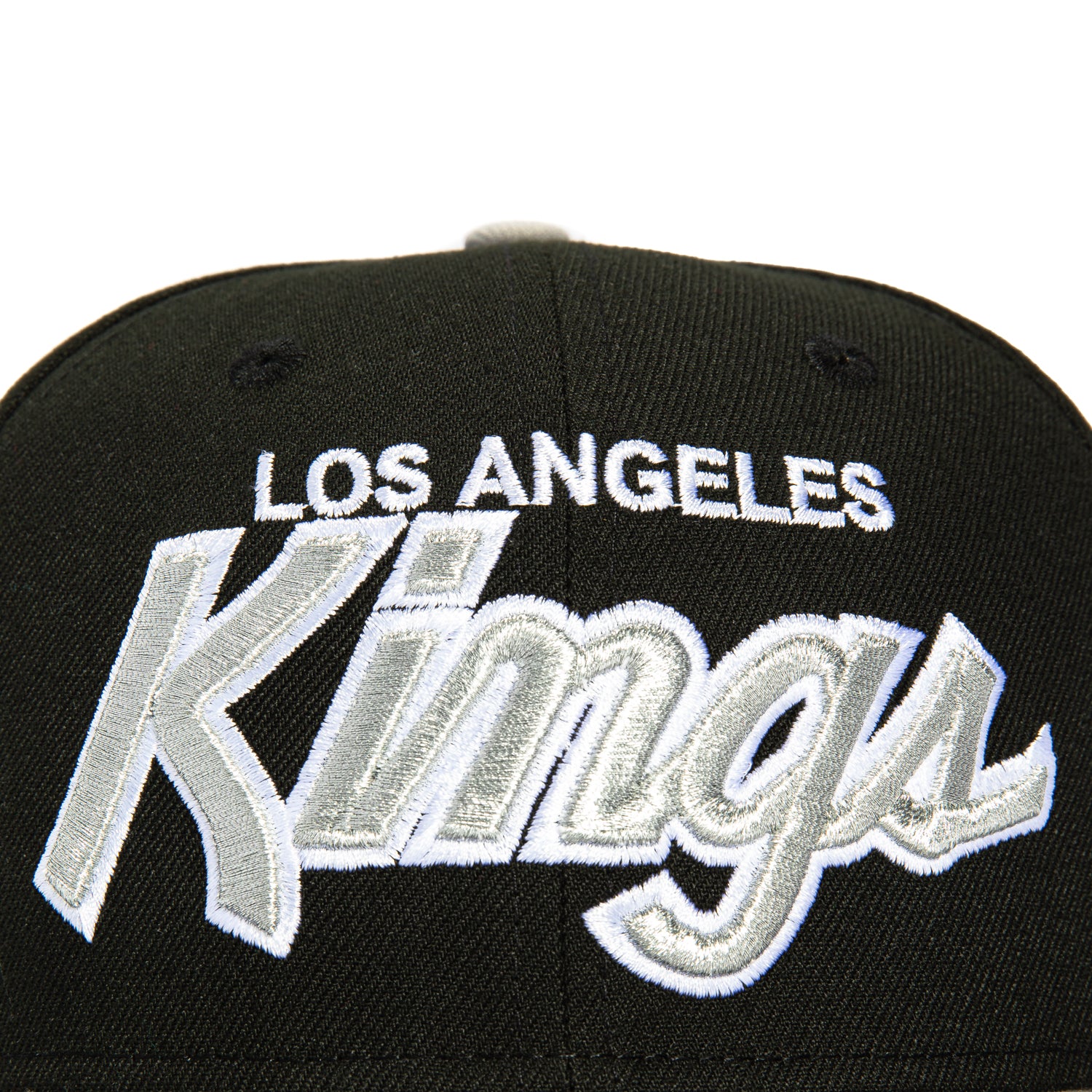 New Era 59Fifty Los Angeles Kings Logo Patch Script Hat - Black, Grey