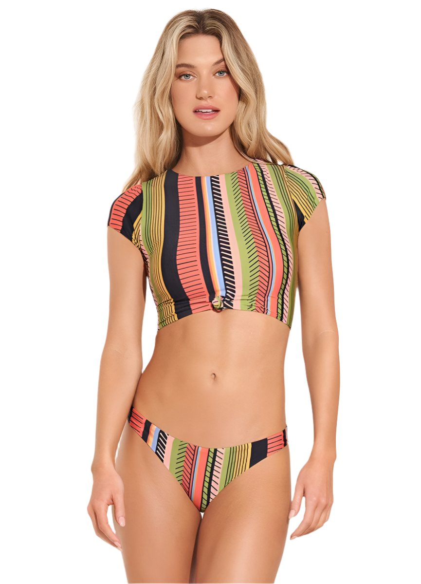 Maaji Roman Stripe Flirt Thin Side Bikini Bottom